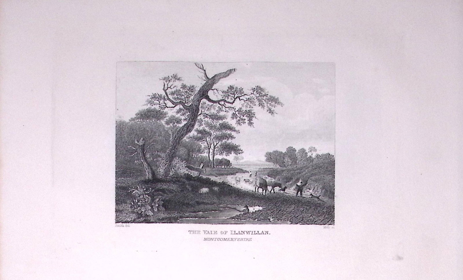 The Vale of Llanwillan Wales Antique 180 Years-Old Copper Plate Print-102: Title: The Vale of Llanwillan Wales Antique 180 Years-Old Copper Plate Print-102 Description: This Antique Copper Plate Engraving Has Been Removed from an Antique Edition of. Thomas Dugdale Cur