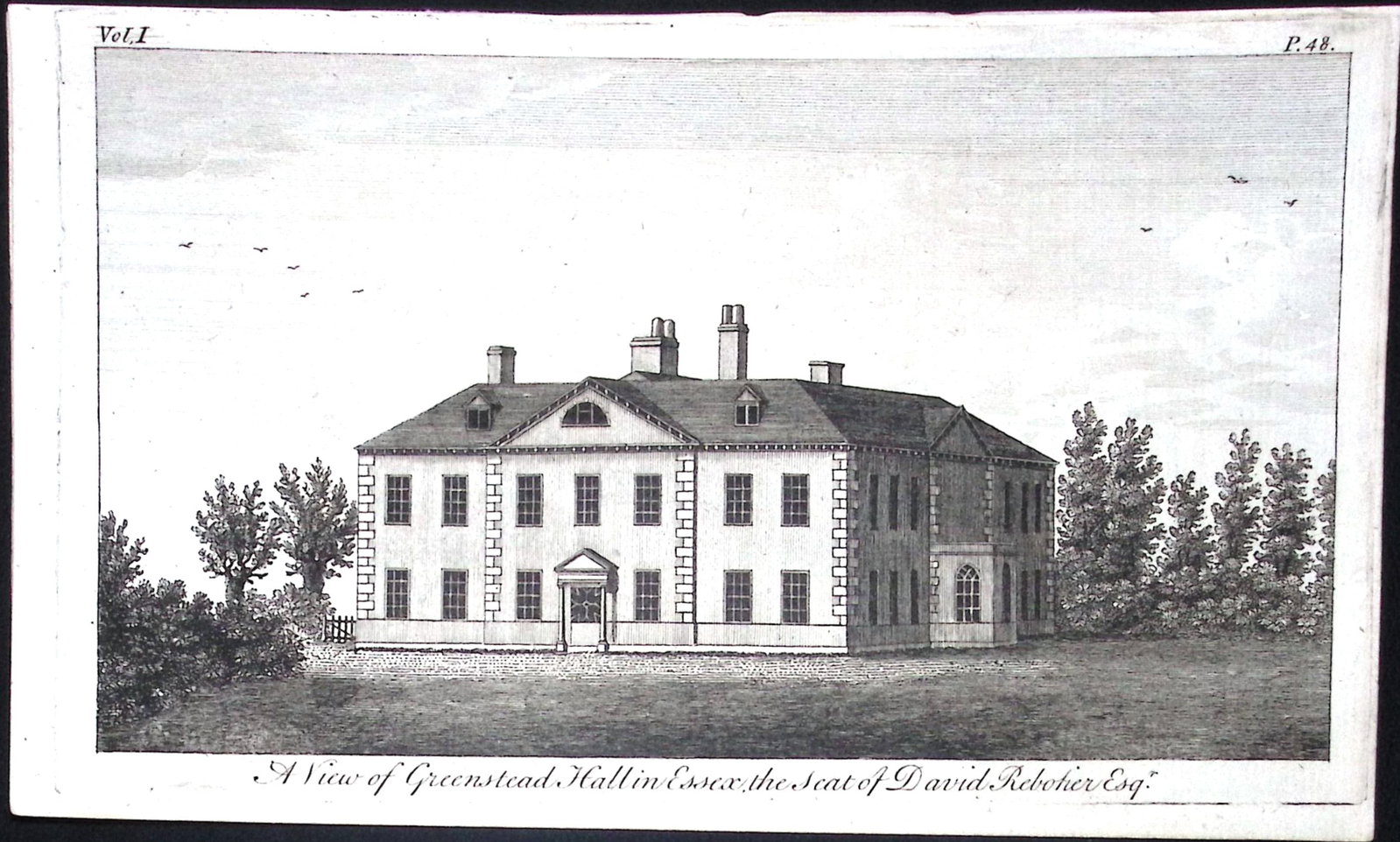 Essex Greenstead Hall Scarce Georgian Copper Antique 1776 Engraving-136.: Title: Essex Greenstead Hall Scarce Georgian Copper Antique 1776 Engraving-136. Description: This Nearly 250-Year-Old Antique Piece Was Removed from an Edition of. A New Display of the Bea