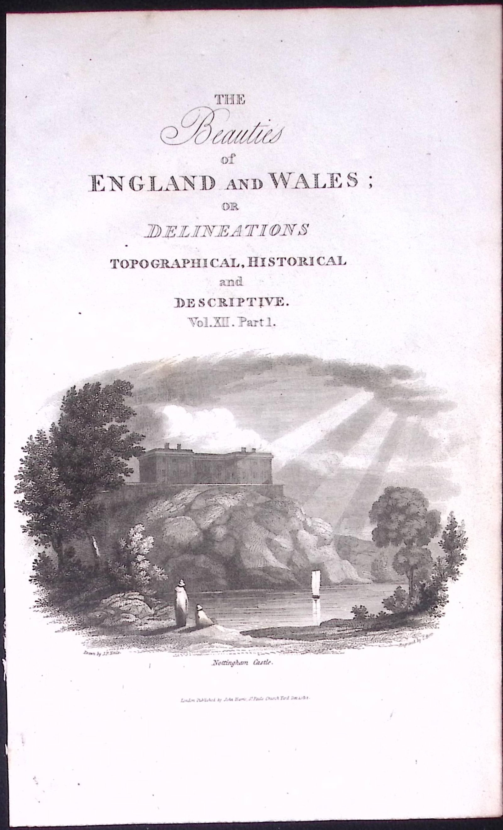 Nottingham Castle Antique 212 Years-Old Steel-Engraving-152: Title: Nottingham Castle Antique 212 Years-Old Steel-Engraving-152 Description: This Nottinghamshire Georgian Antique Print Was Removed from a First Edition of. The Beauties of England and Wales