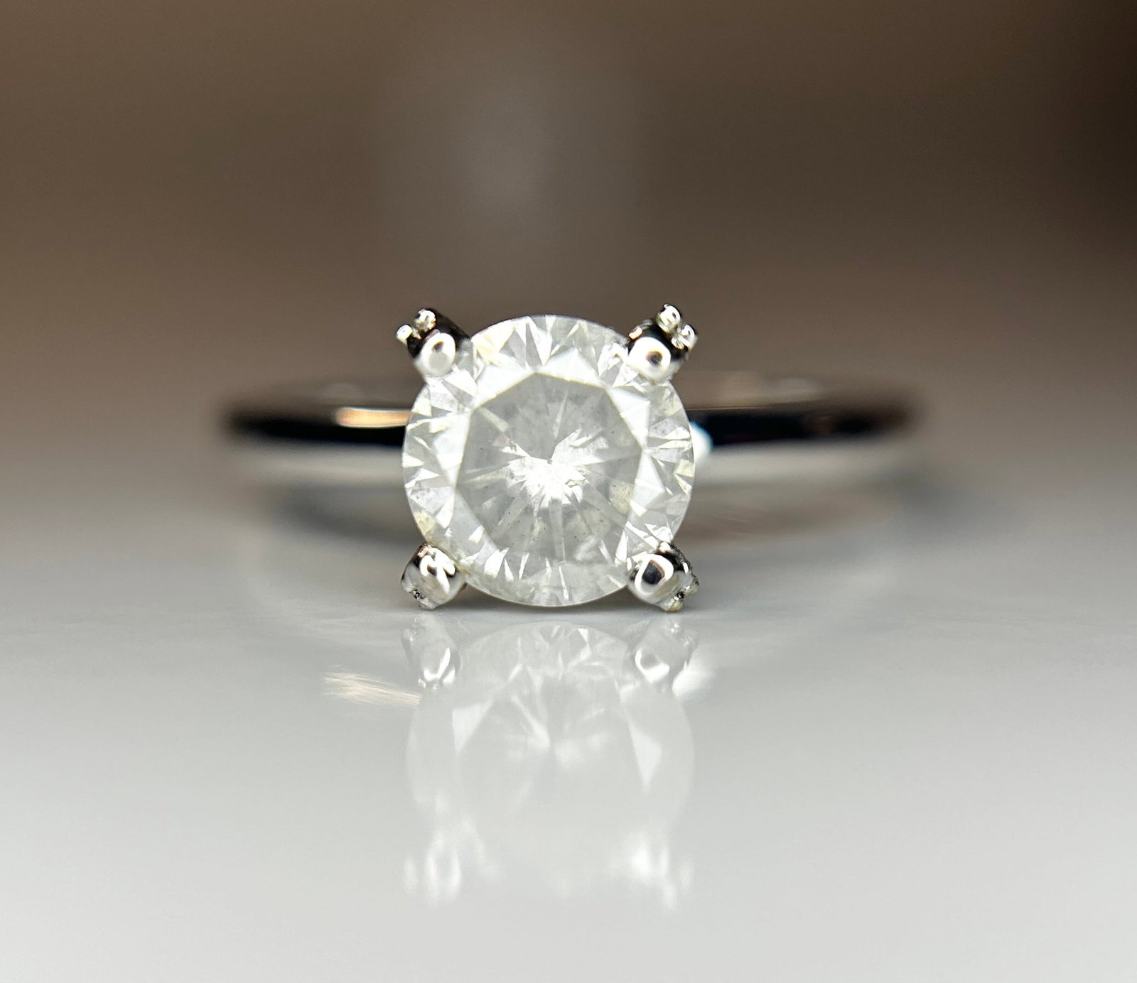 Beautiful 1.19ct Untreated Natural Solitaire Diamond & 18k Gold - 2