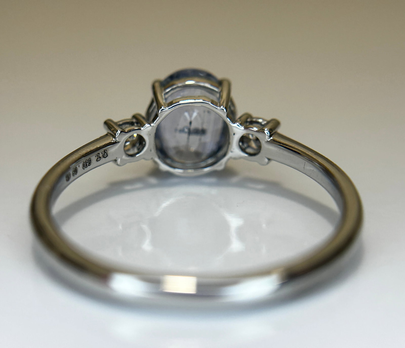 Beautiful 1.75 Ct Unheated Ceylon Cornflour Blue Sapphire Diamonds & 950 Platinum - 5