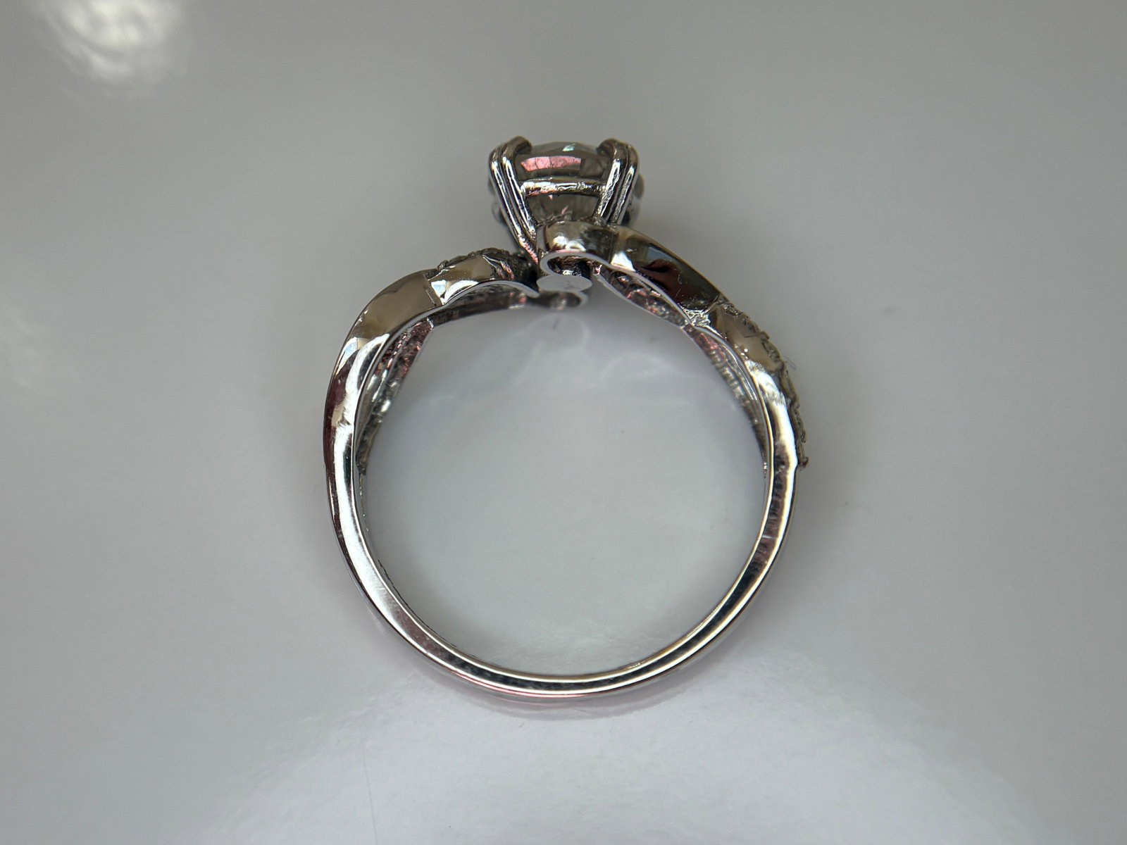 Beautiful 1.36ct Natural Diamond Ring With 18k White Gold - 7