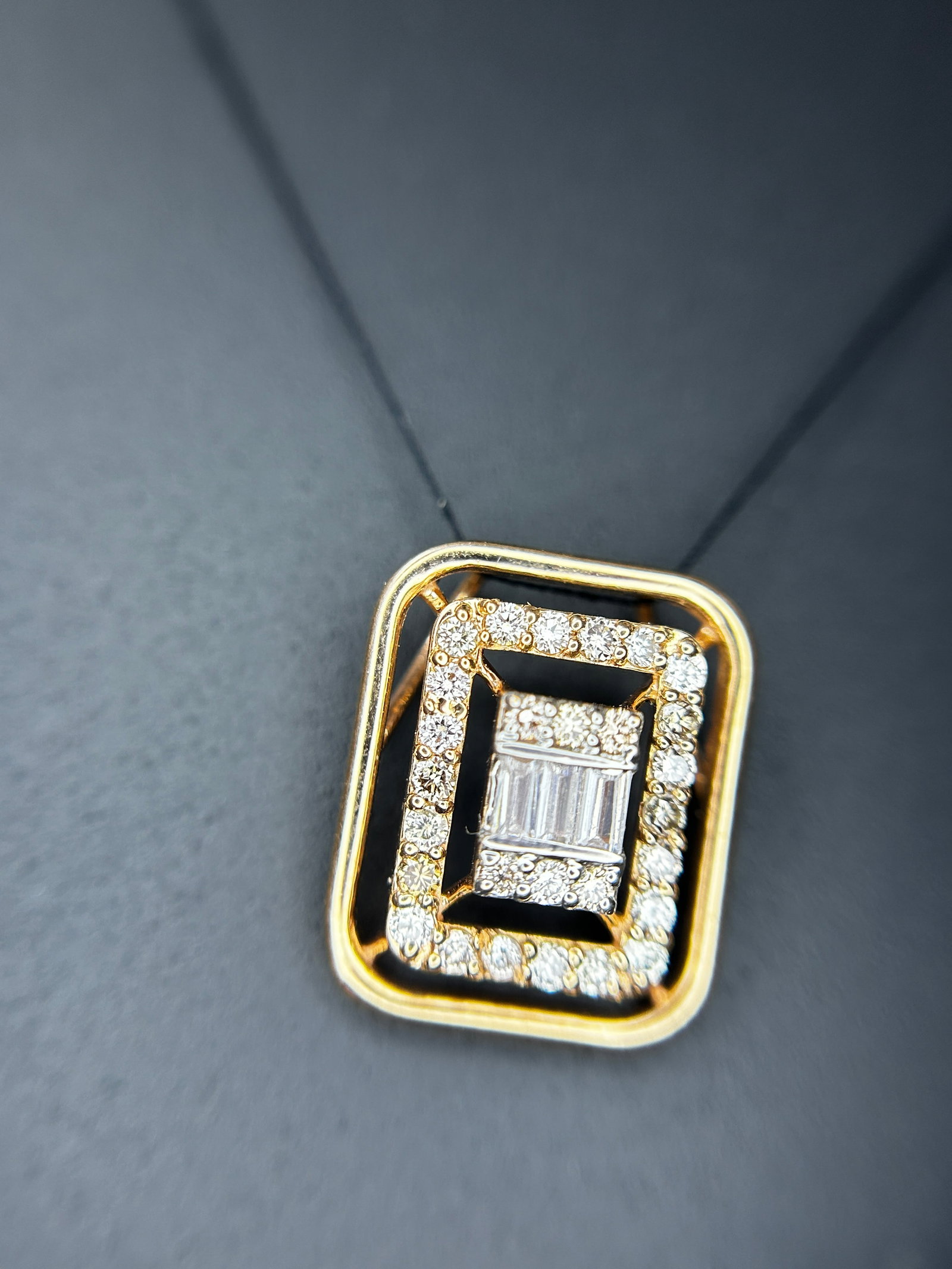Beautiful Natural 0.40 CT Diamond Pendant With 18k Yellow Gold - 6