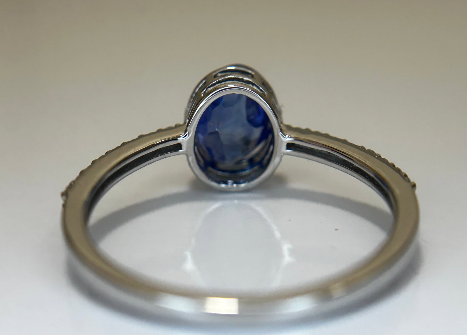 Beautiful 1.77CT Unheated Burma Blue Sapphire Diamonds & Platinum - 10