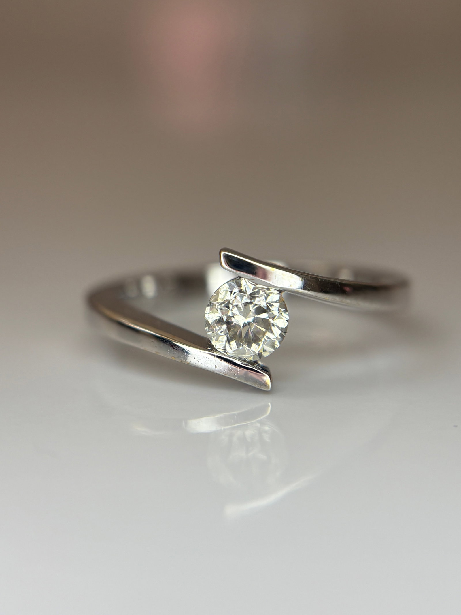 Beautiful Natural 0.45 CT S1 Diamond Ring With 18k Gold - 2
