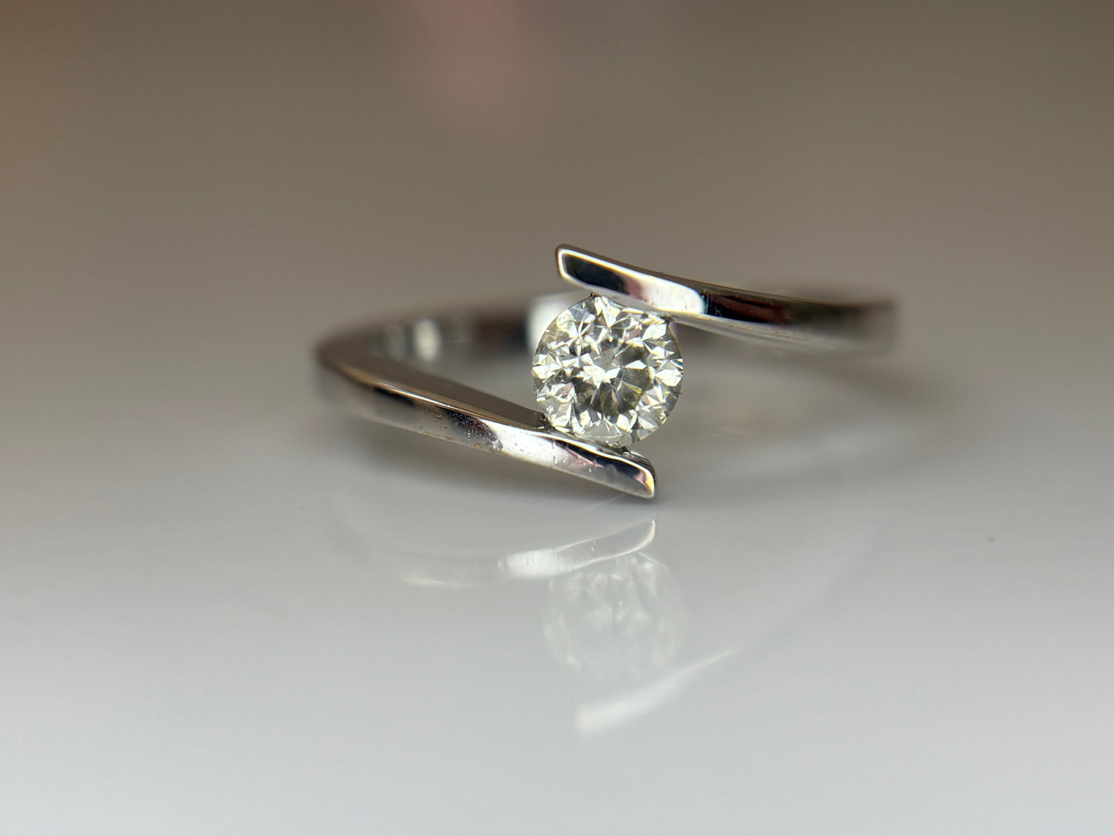 Beautiful Natural 0.45 CT S1 Diamond Ring With 18k Gold - 3