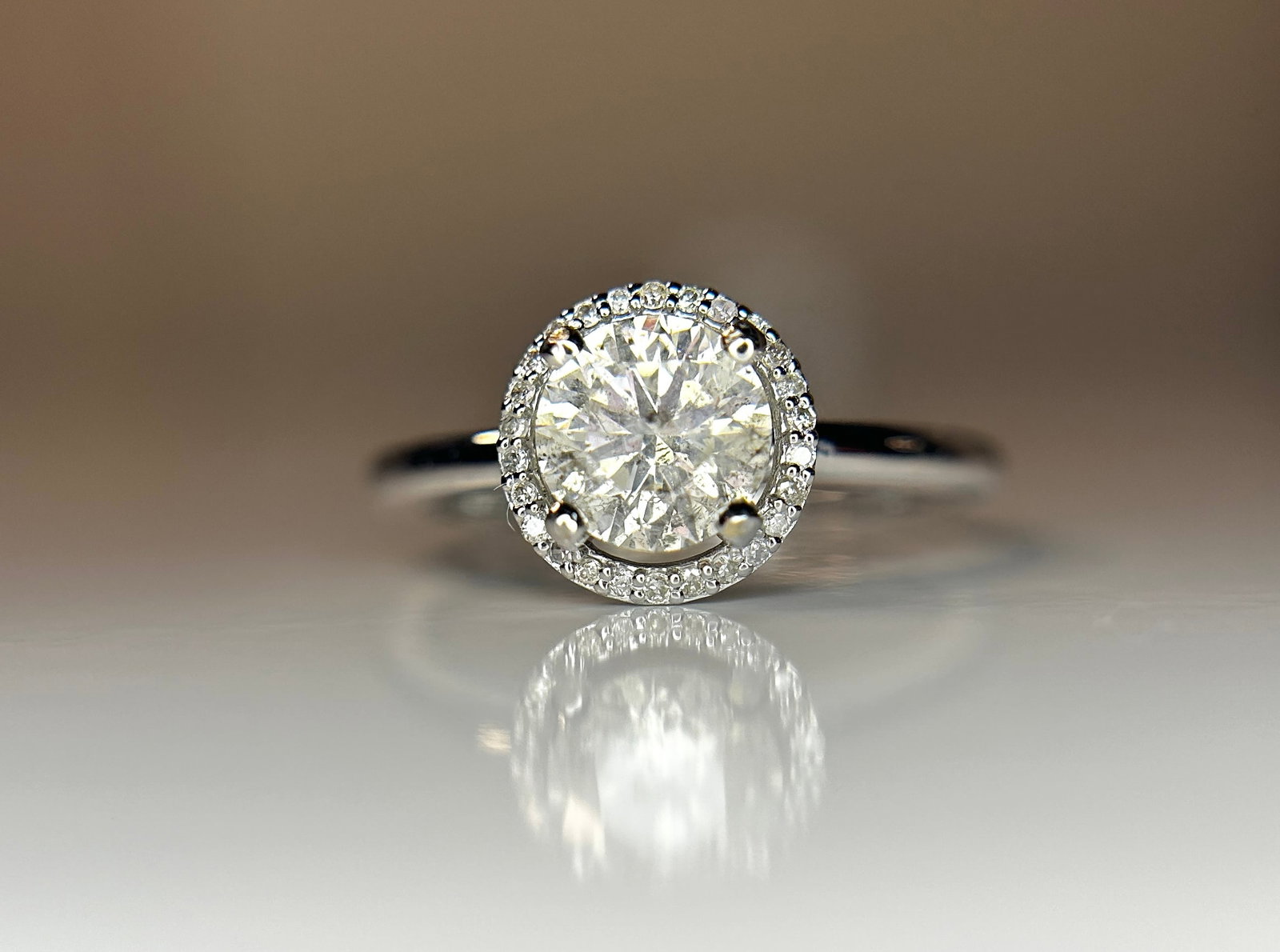 Beautiful 1.11ct Untreated Natural Solitaire Diamond & 18k Gold - 2