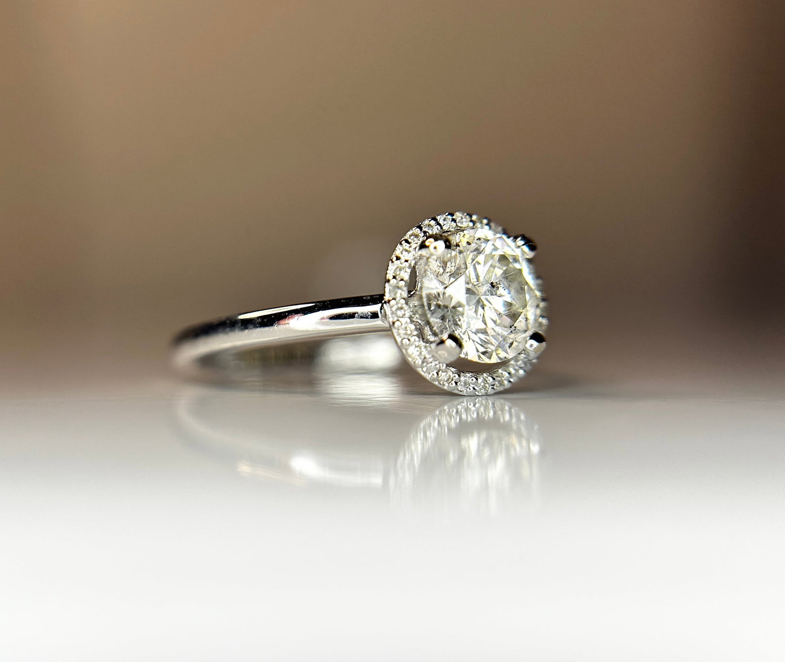 Beautiful 1.11ct Untreated Natural Solitaire Diamond & 18k Gold - 4