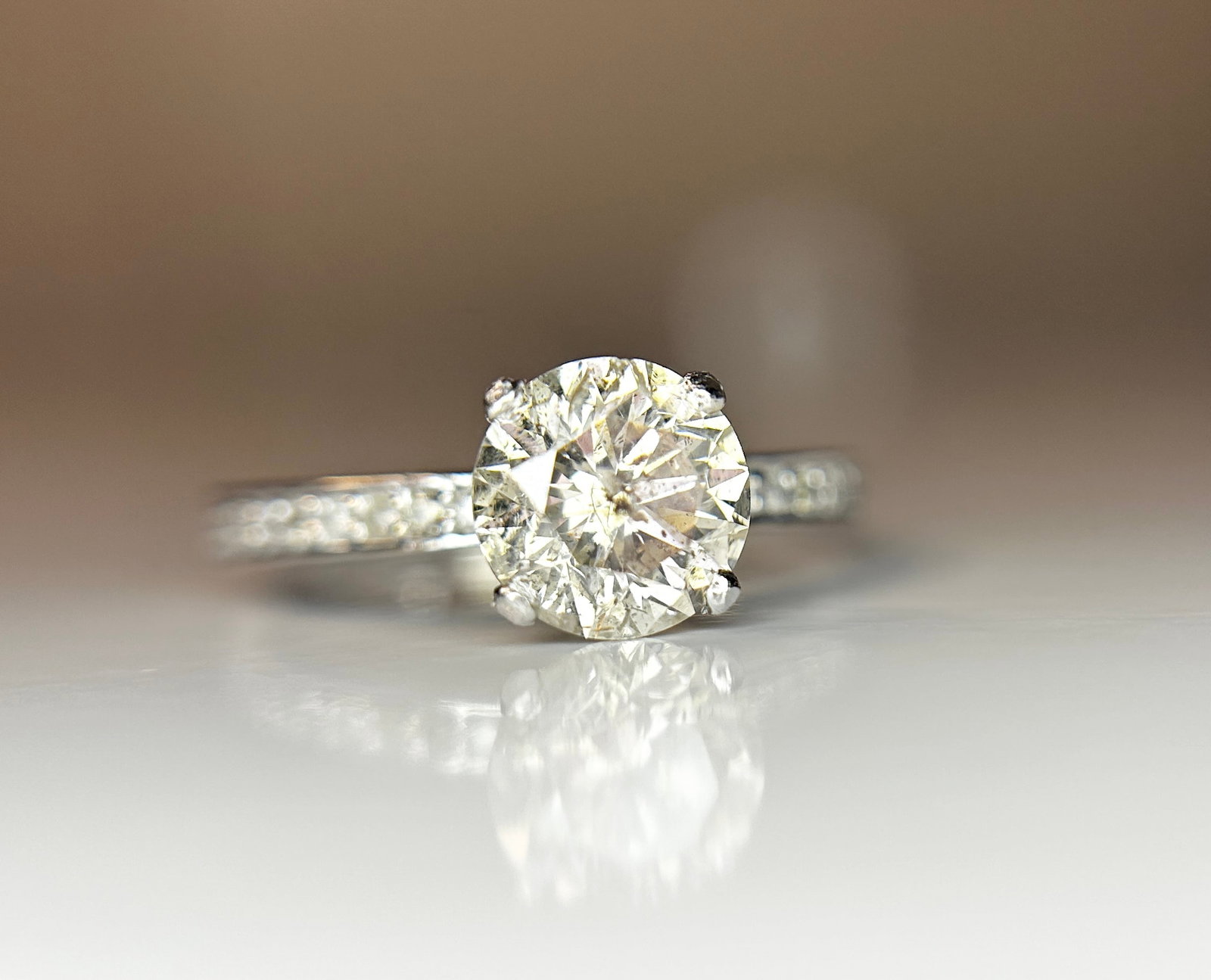 Beautiful 1.70ct Untreated Natural Solitaire Diamond & 18k Gold - 6