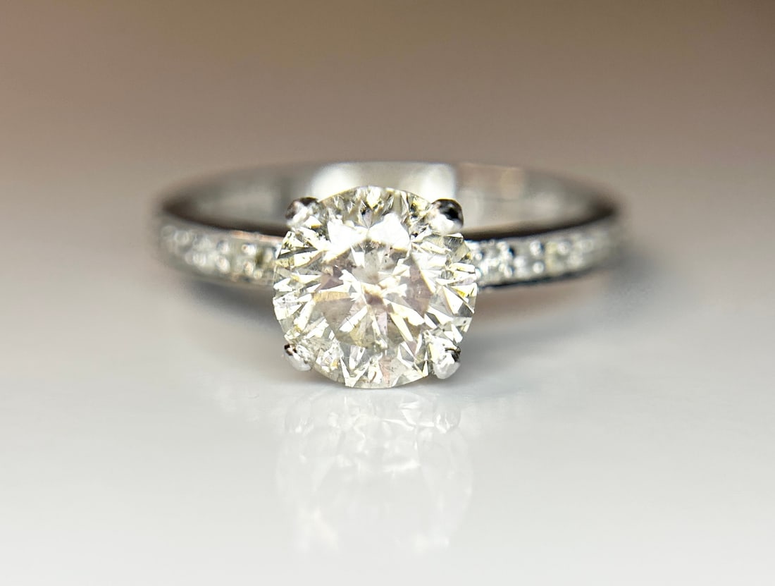 Beautiful 1.70ct Untreated Natural Solitaire Diamond & 18k Gold - 7