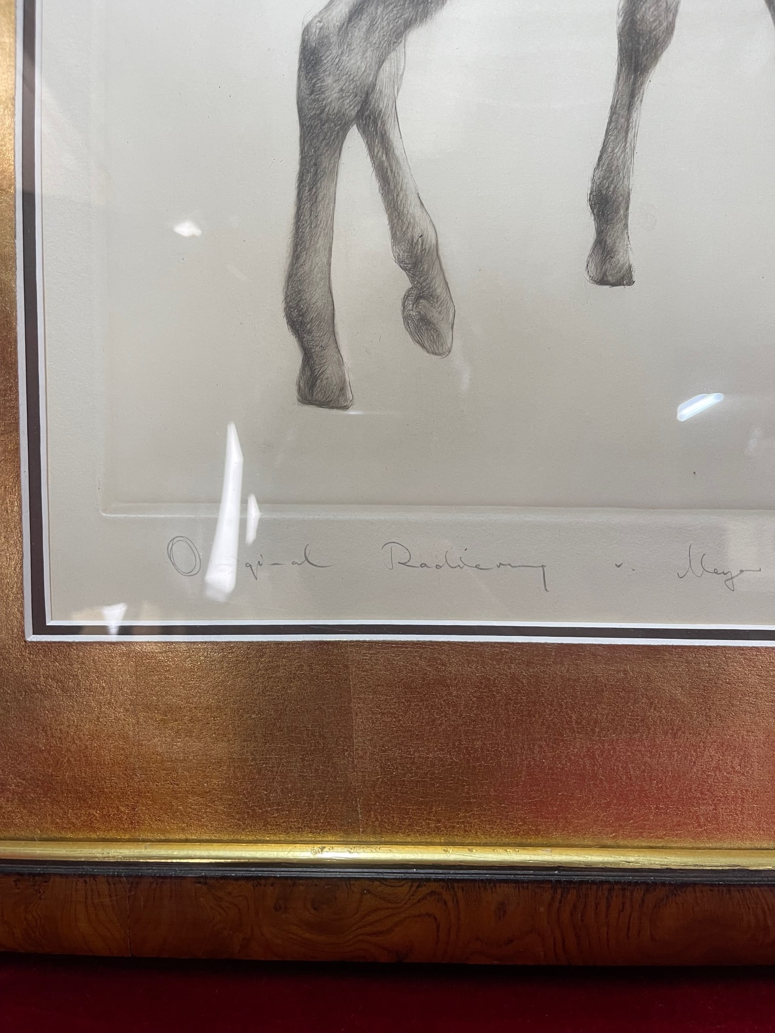 Title: Drypoint by Kurt Meyer-Eberhardt (German, 1895-1977) Description: Original Drypoint of a Foal - 3