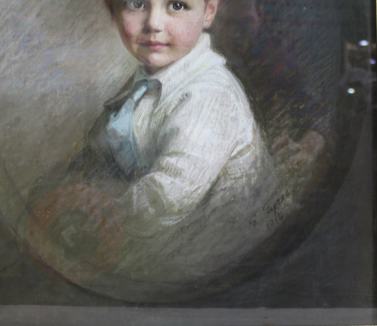 Title: Pair of Pastel Portraits by Emily Eyres (British, 1850-1910) Description: Pair of Early - 10