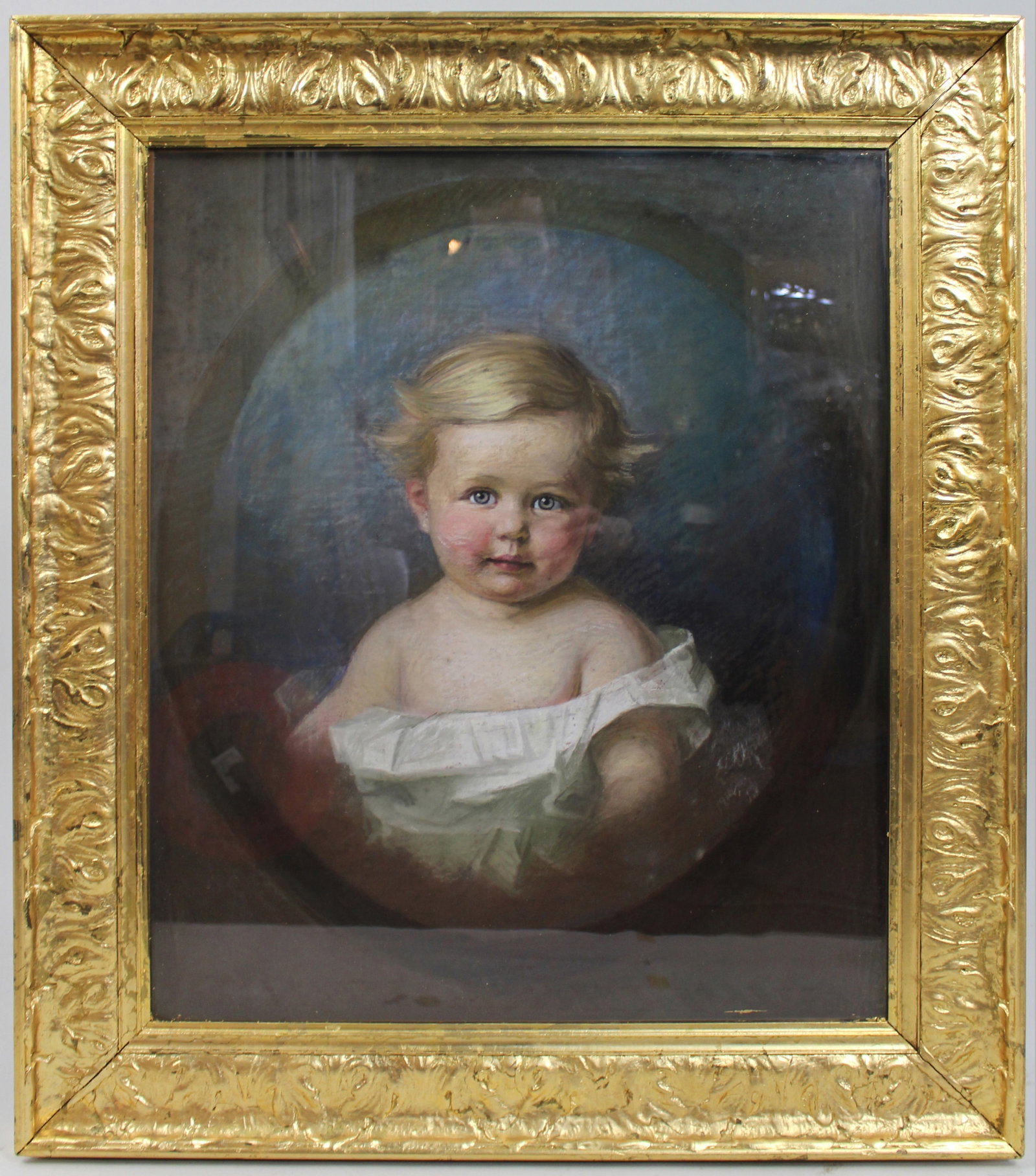 Title: Pair of Pastel Portraits by Emily Eyres (British, 1850-1910) Description: Pair of Early - 2