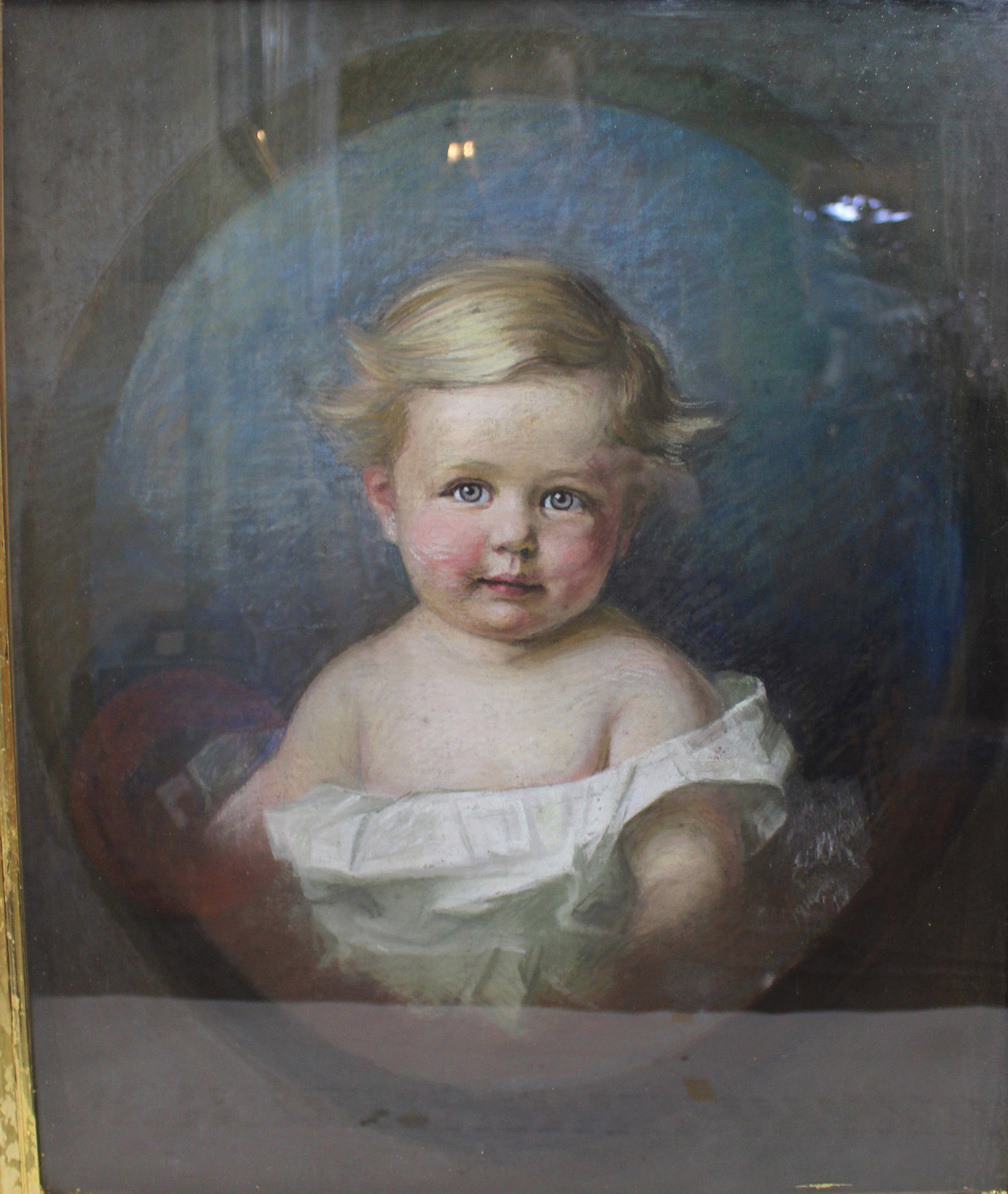 Title: Pair of Pastel Portraits by Emily Eyres (British, 1850-1910) Description: Pair of Early - 3