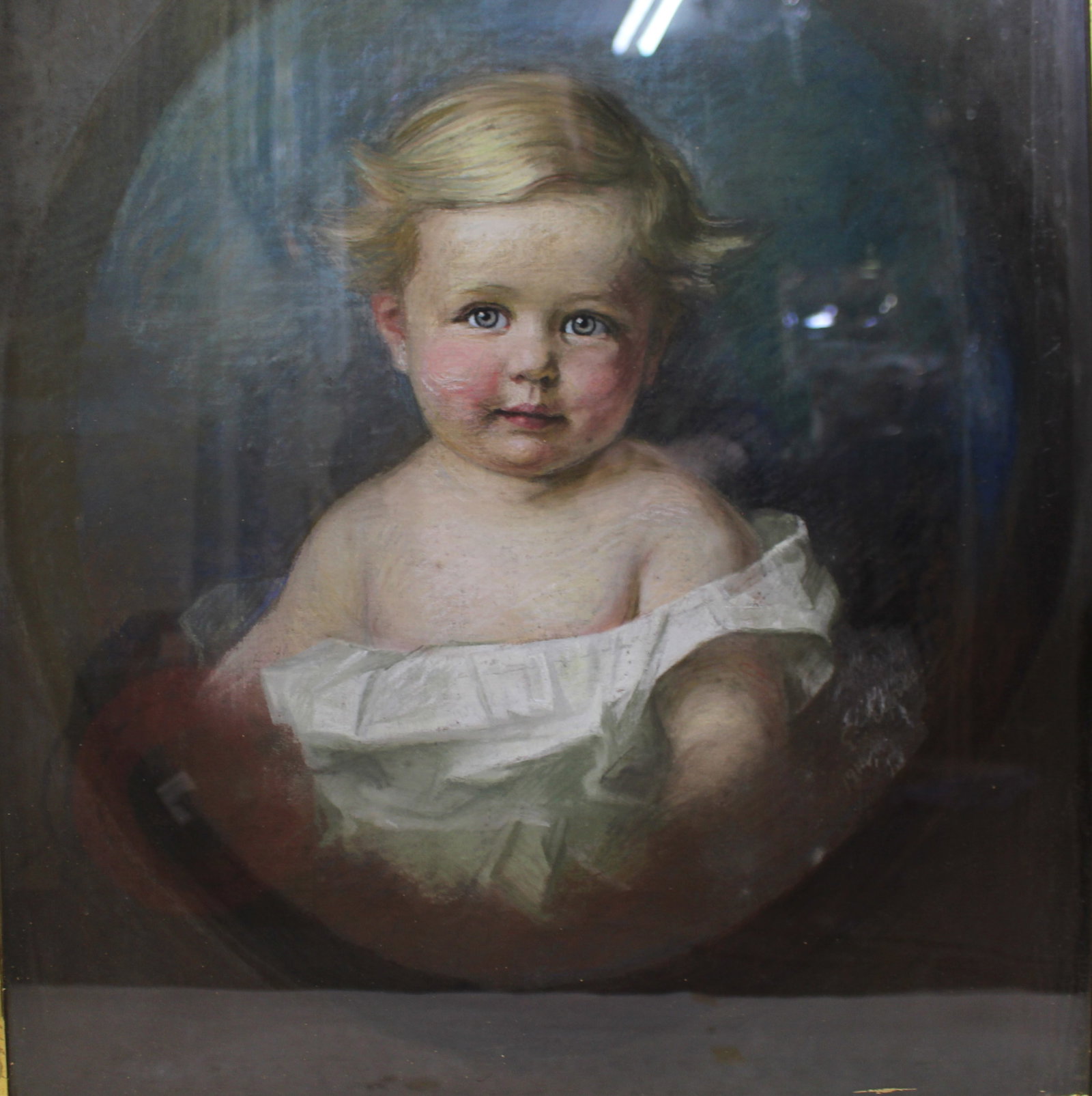 Title: Pair of Pastel Portraits by Emily Eyres (British, 1850-1910) Description: Pair of Early - 4