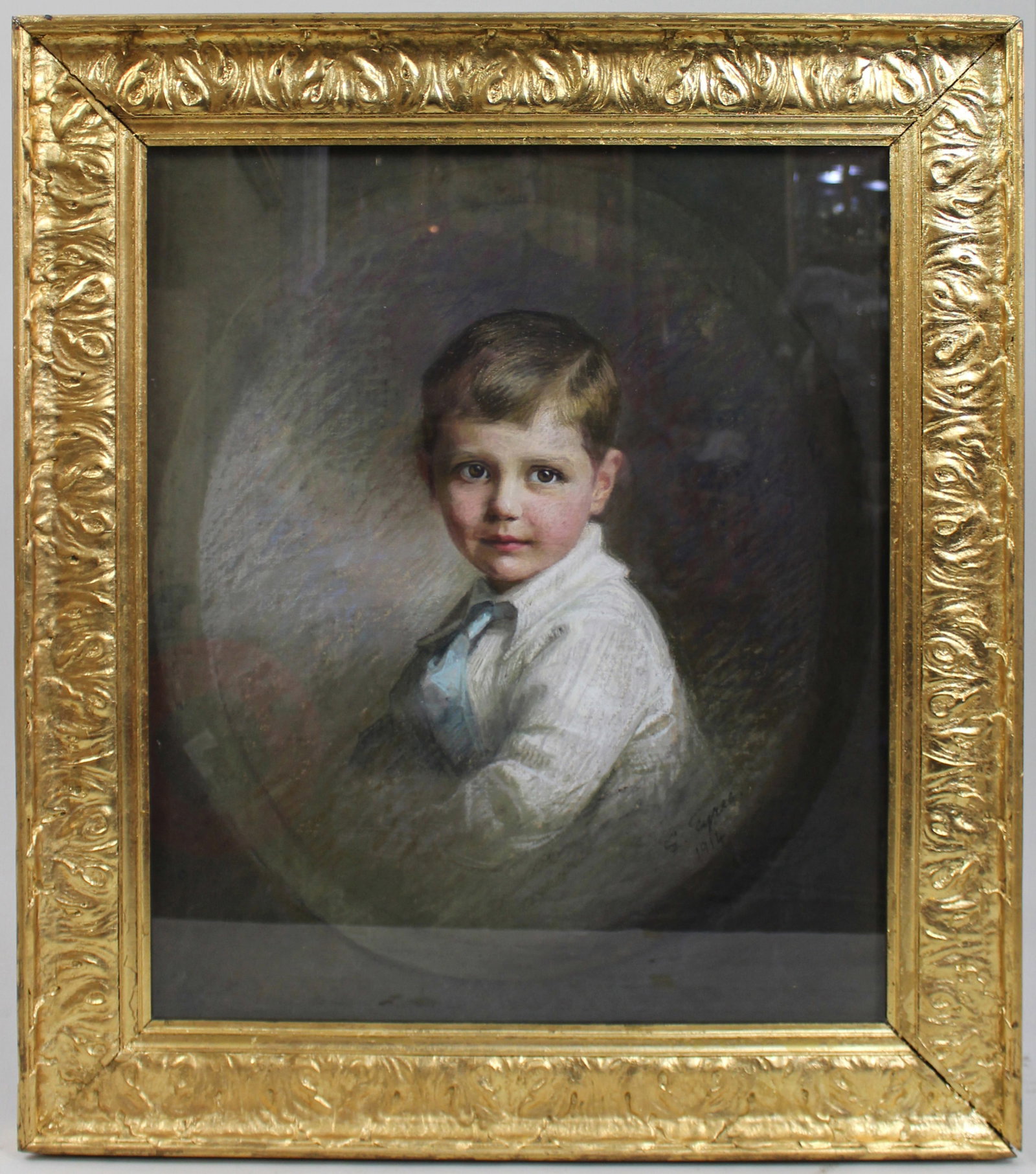 Title: Pair of Pastel Portraits by Emily Eyres (British, 1850-1910) Description: Pair of Early - 7