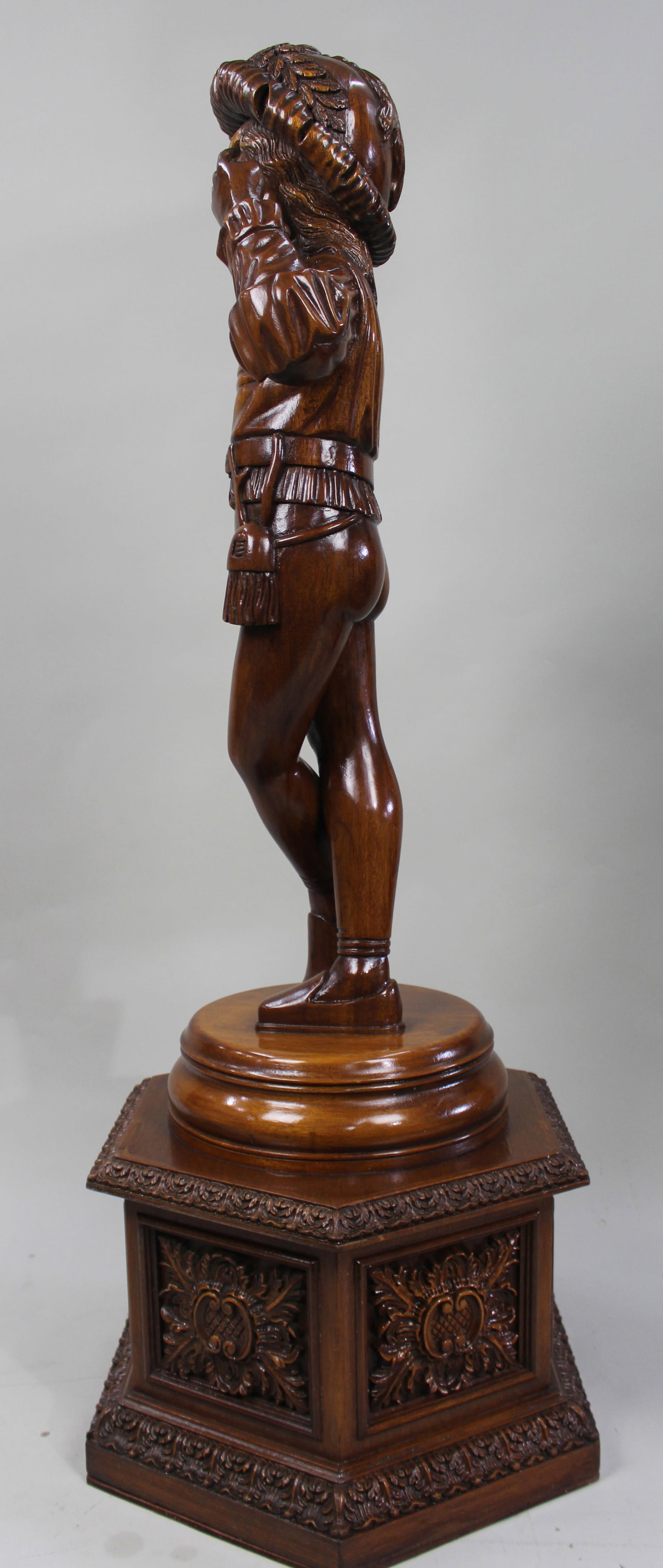 Title: Italian Renaissance Revival Carved Hardwood Figure circa 1900 Description: Italian - 12
