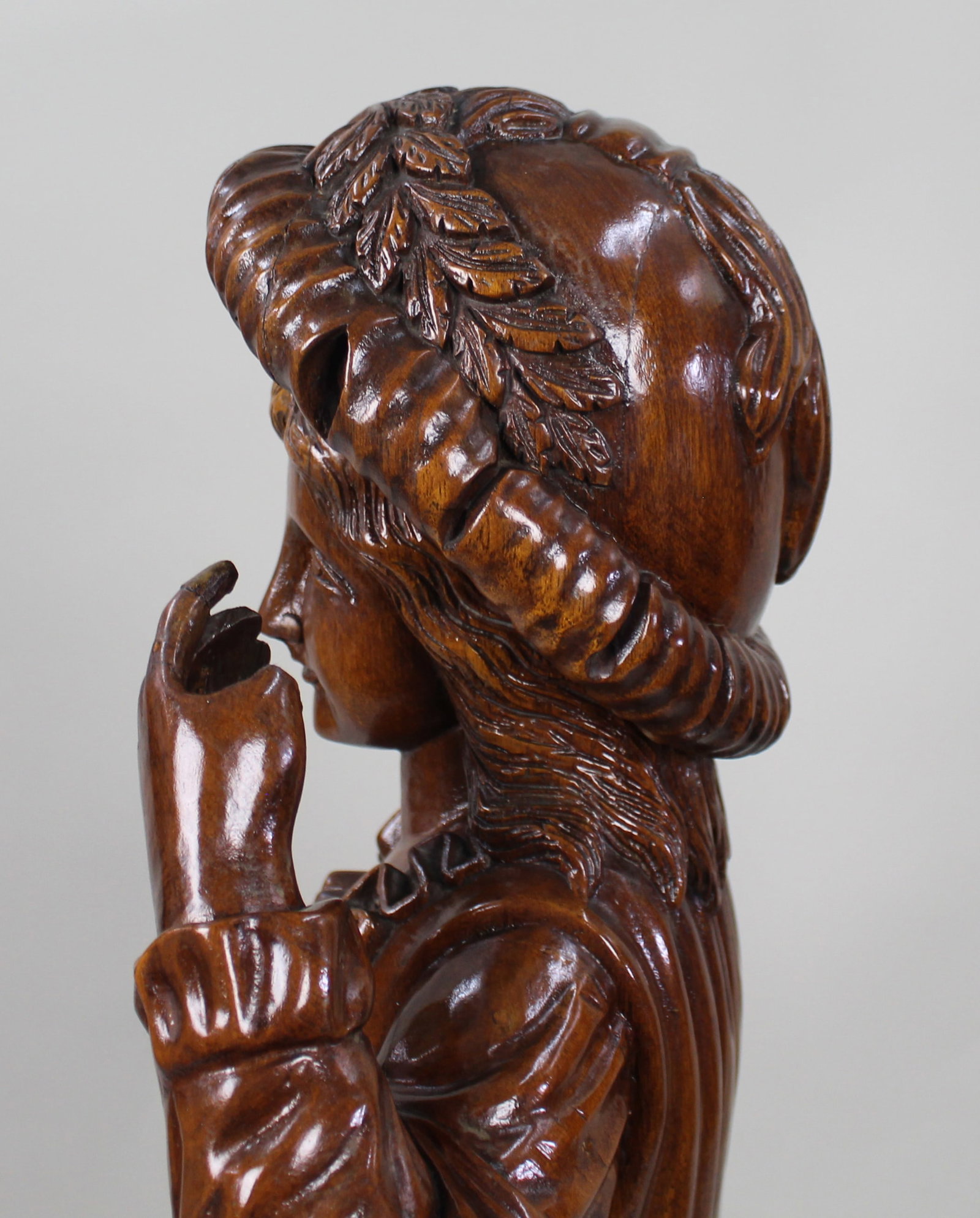 Title: Italian Renaissance Revival Carved Hardwood Figure circa 1900 Description: Italian - 14