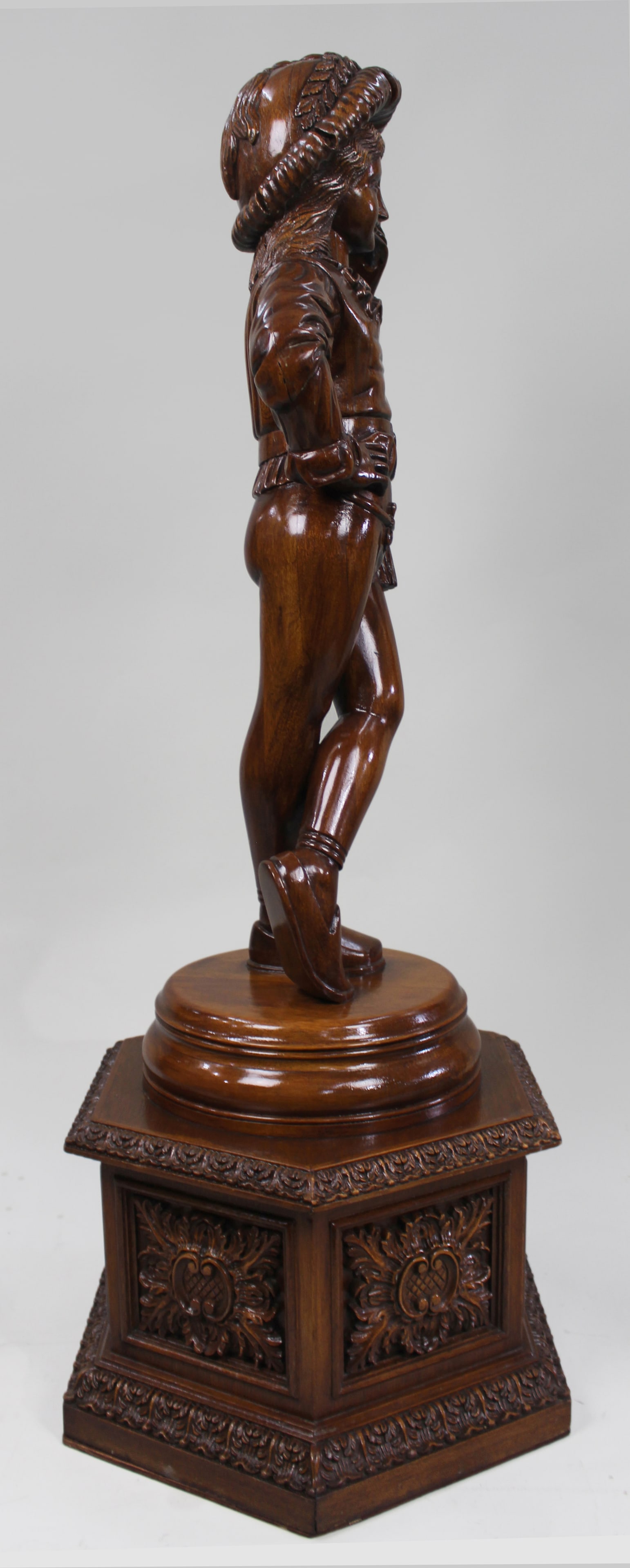 Title: Italian Renaissance Revival Carved Hardwood Figure circa 1900 Description: Italian - 18