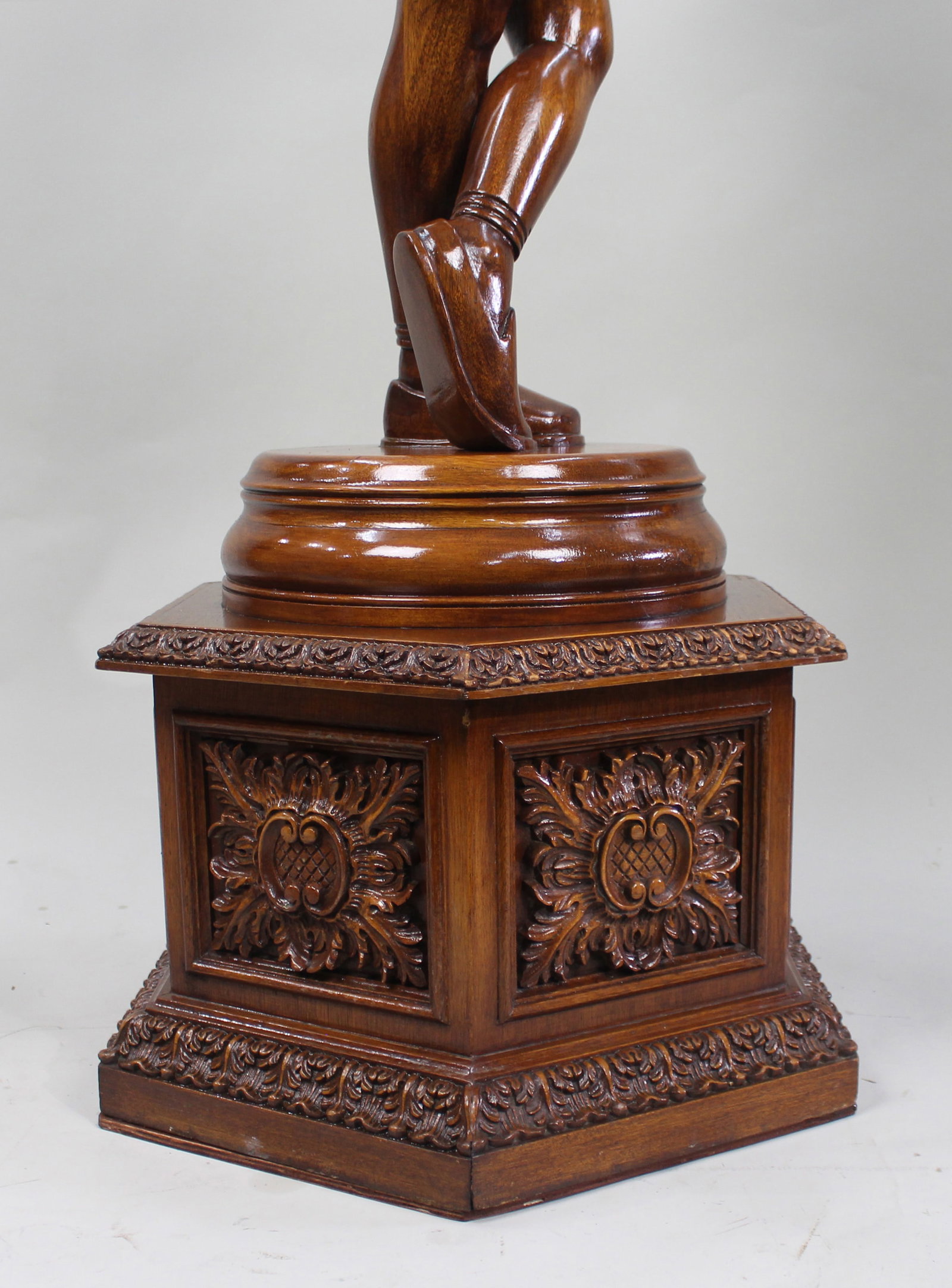 Title: Italian Renaissance Revival Carved Hardwood Figure circa 1900 Description: Italian - 19