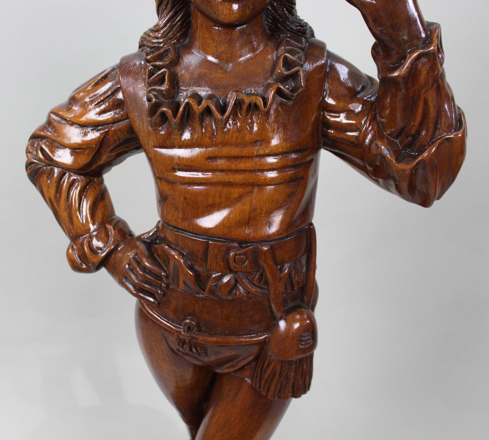 Title: Italian Renaissance Revival Carved Hardwood Figure circa 1900 Description: Italian - 5
