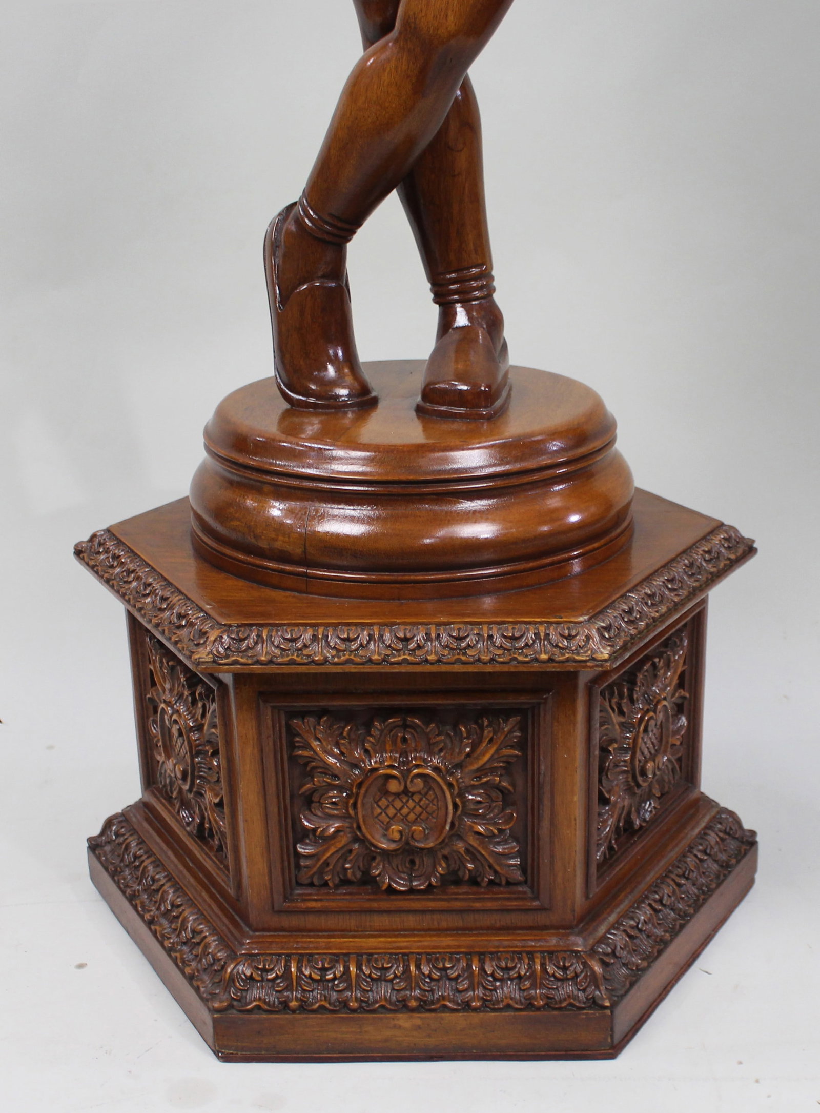 Title: Italian Renaissance Revival Carved Hardwood Figure circa 1900 Description: Italian - 8