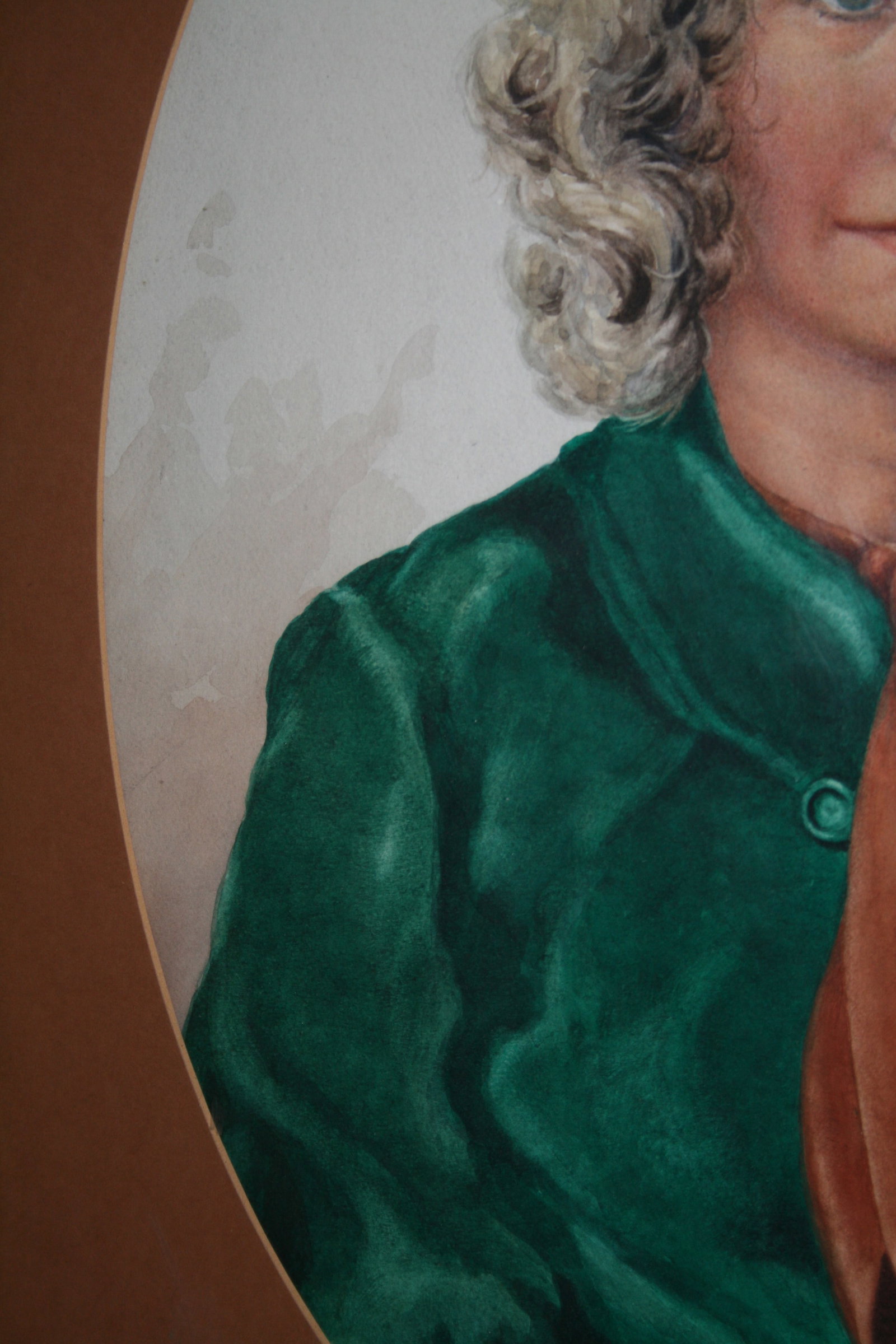 Title: Oval Watercolour Portrait by C.R.Poole (English, 20th c.) Description: Period Mid 20th - 5