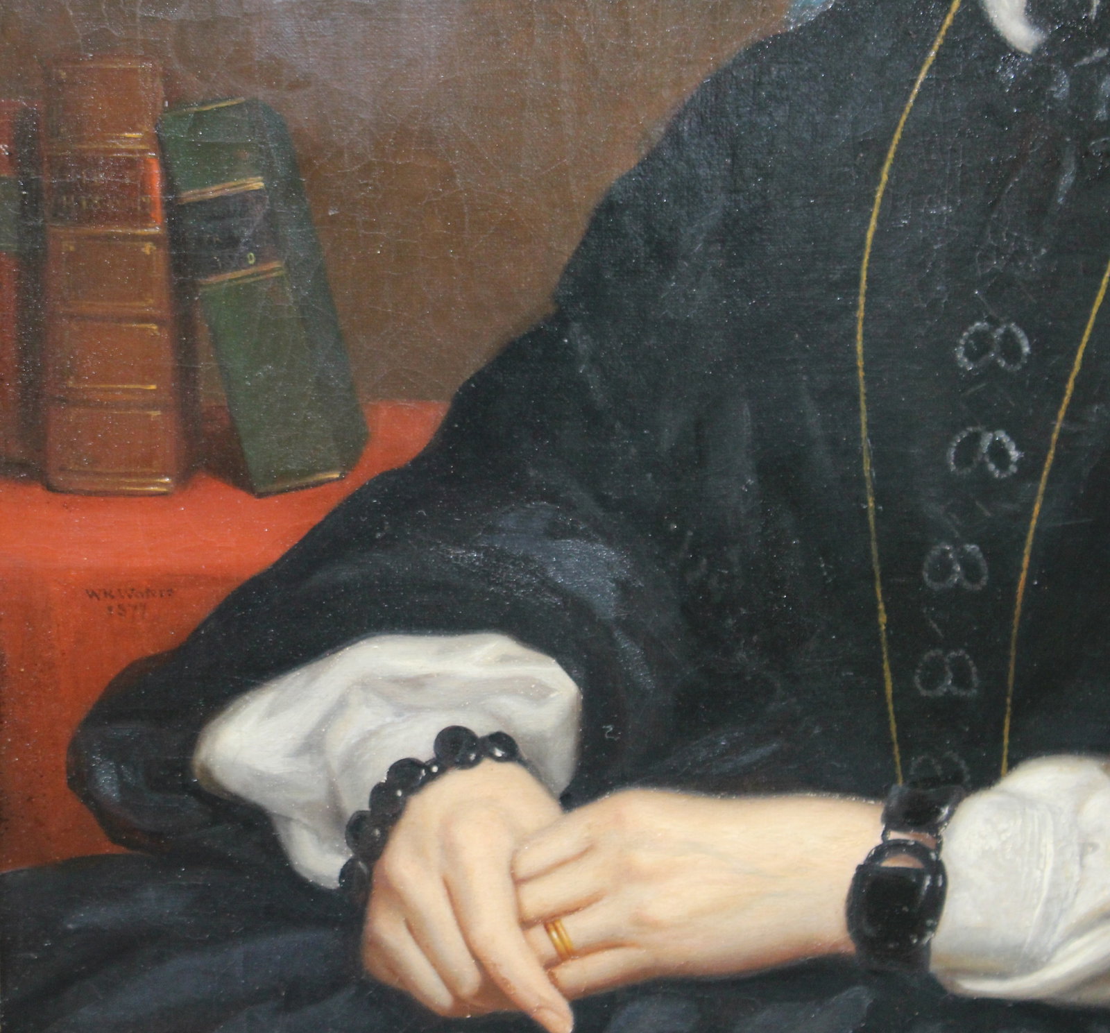 Title: Large and Impressive Victorian Portrait by W.R. Waters, Dated 1877 Description: Large and - 3