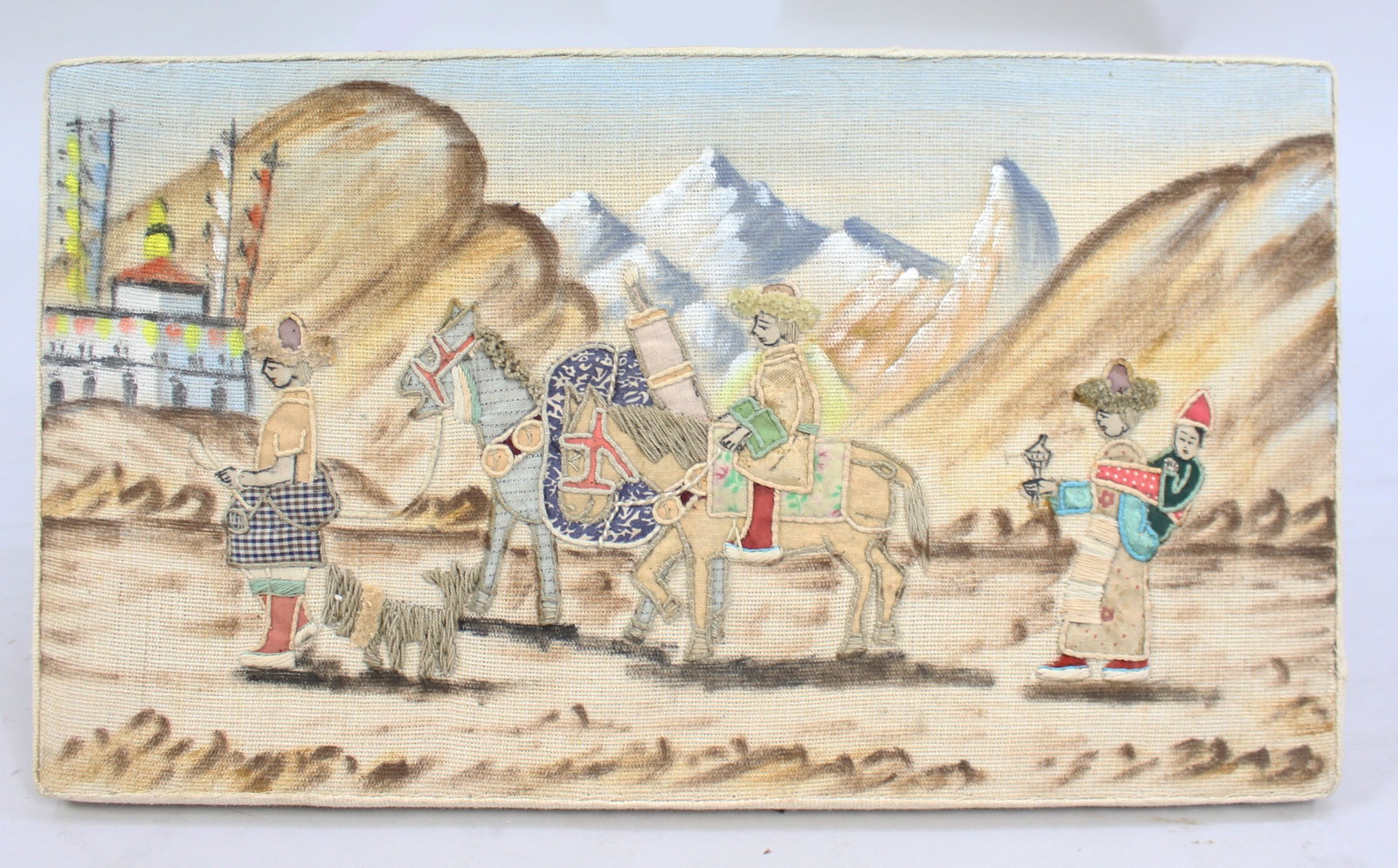 Title: Pair of Himalayan Embroidered Panels – Gangtok, 1982 Description: Pair of Embroidered - 4