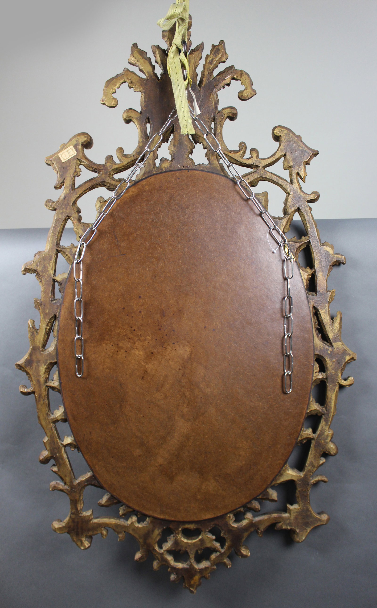 Title: Florentine Giltwood Rococo Revival Wall Mirror, Italy, Mid-20th Century Description: - 10