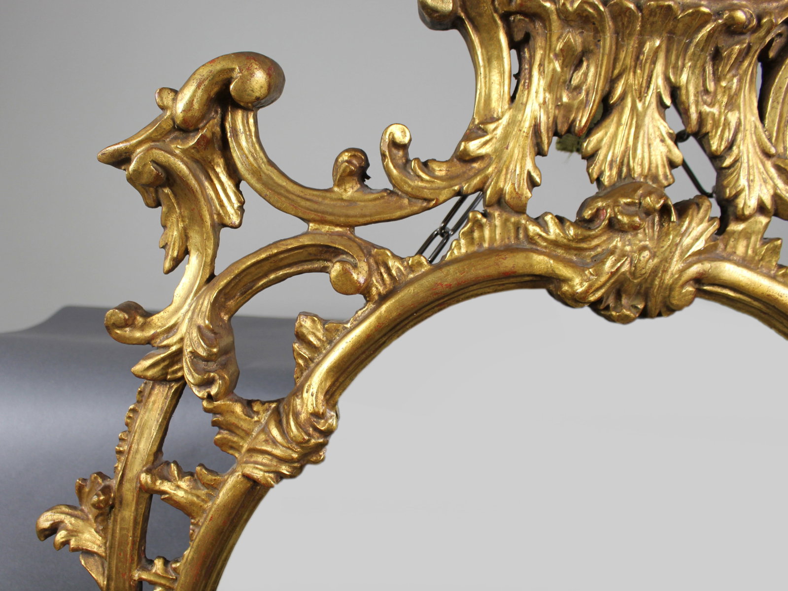 Title: Florentine Giltwood Rococo Revival Wall Mirror, Italy, Mid-20th Century Description: - 4