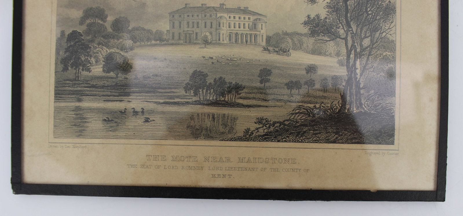 Title: Georgian Engraving – The Mote near Maidstone, 1829 Description: Georgian Engraving R - 2