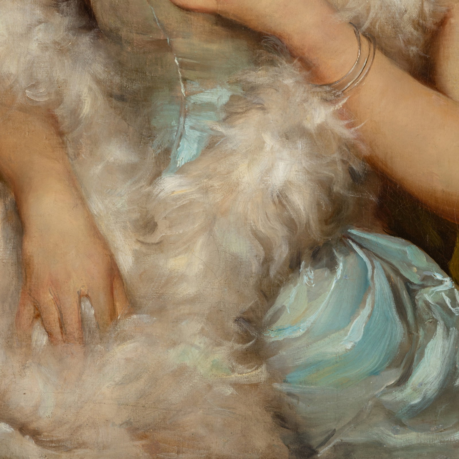 Title: Portrait Painting of a Young Beauty Oil on Canvas by G. J. S. Bary c.1900 Description: - 5