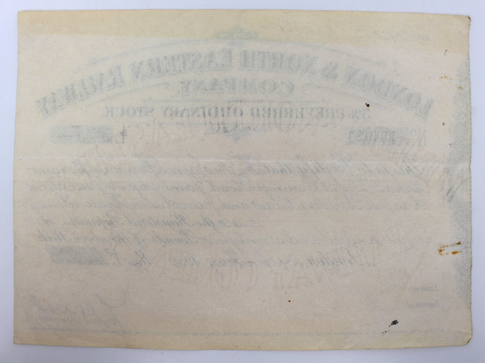 Title: Vintage Railway Stock Certificates (4 Pieces) – (1930) Description: Vintage Railway Sto - 10