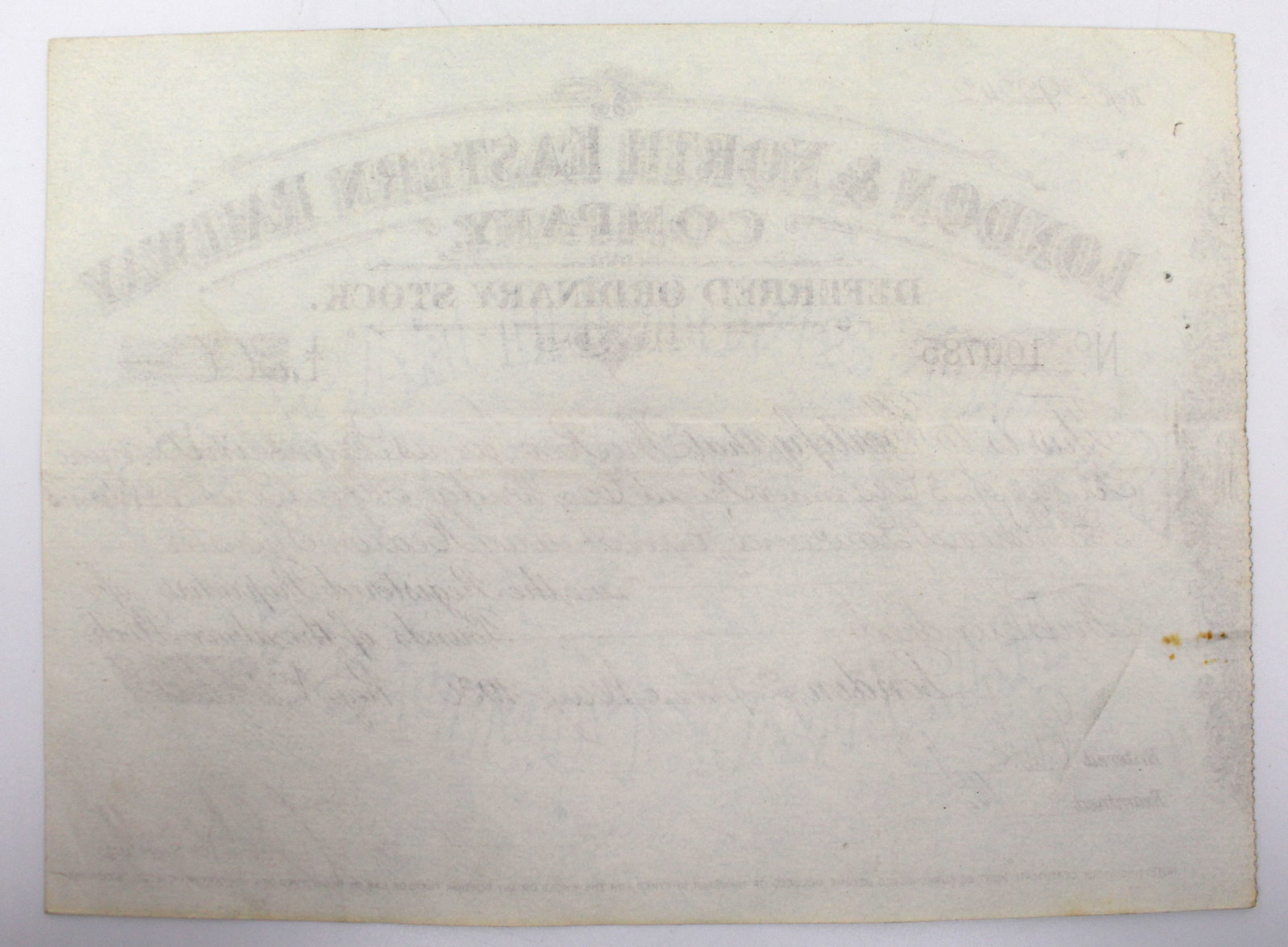 Title: Vintage Railway Stock Certificates (4 Pieces) – (1930) Description: Vintage Railway Sto - 14