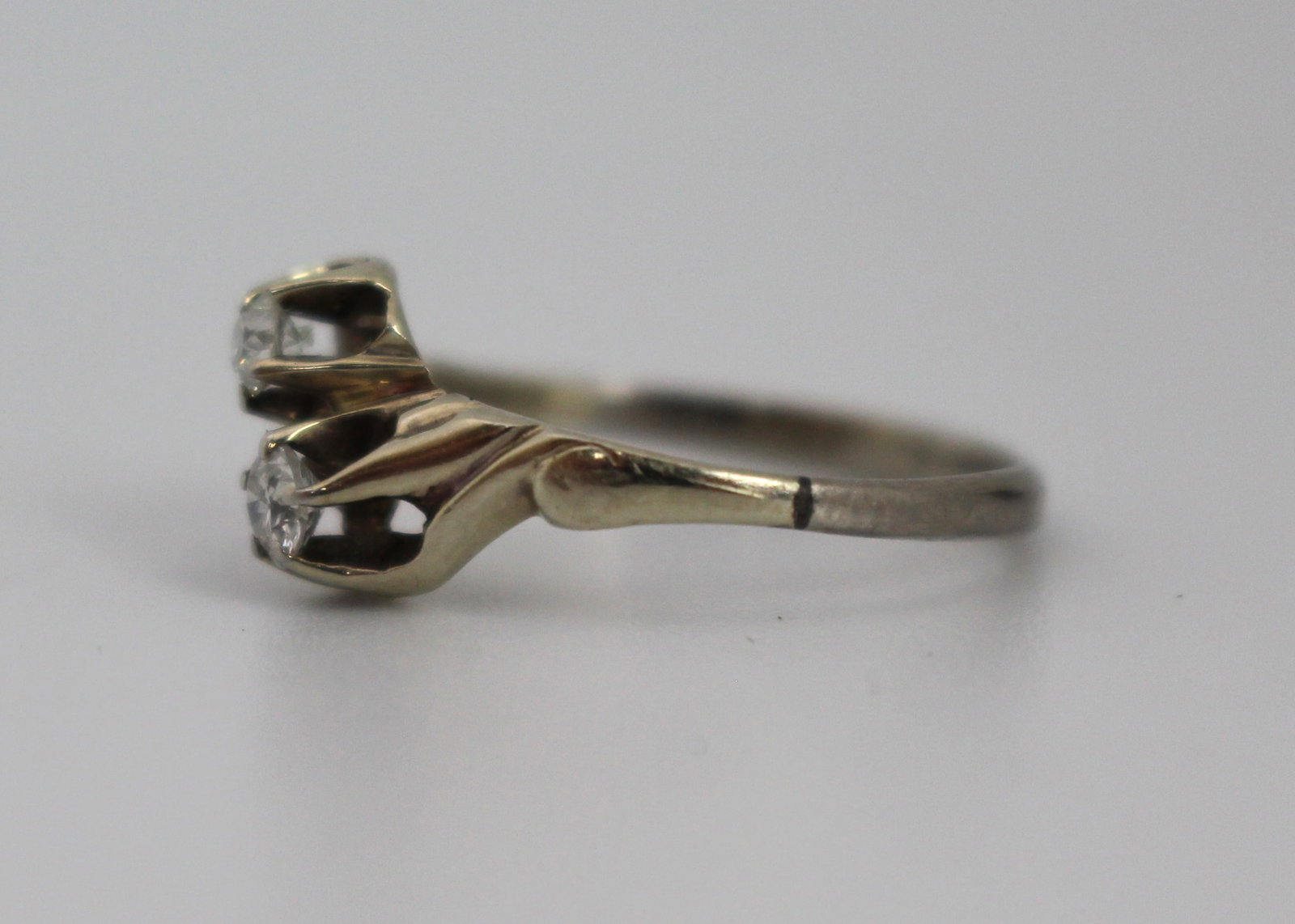 Title: Diamond Crossover 18ct White Gold Ring Description: Diamond Crossover 18ct White Gold Ring - 12