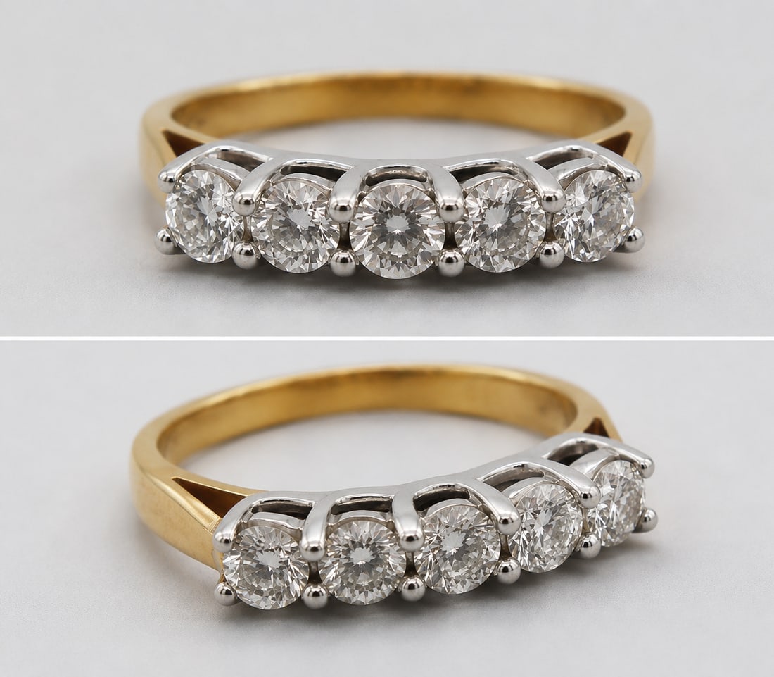 Title: 1.02 Carat Diamond Ring Description: 1.02 Carat Diamond 14ct Gold Ring 14ct yellow and - 2