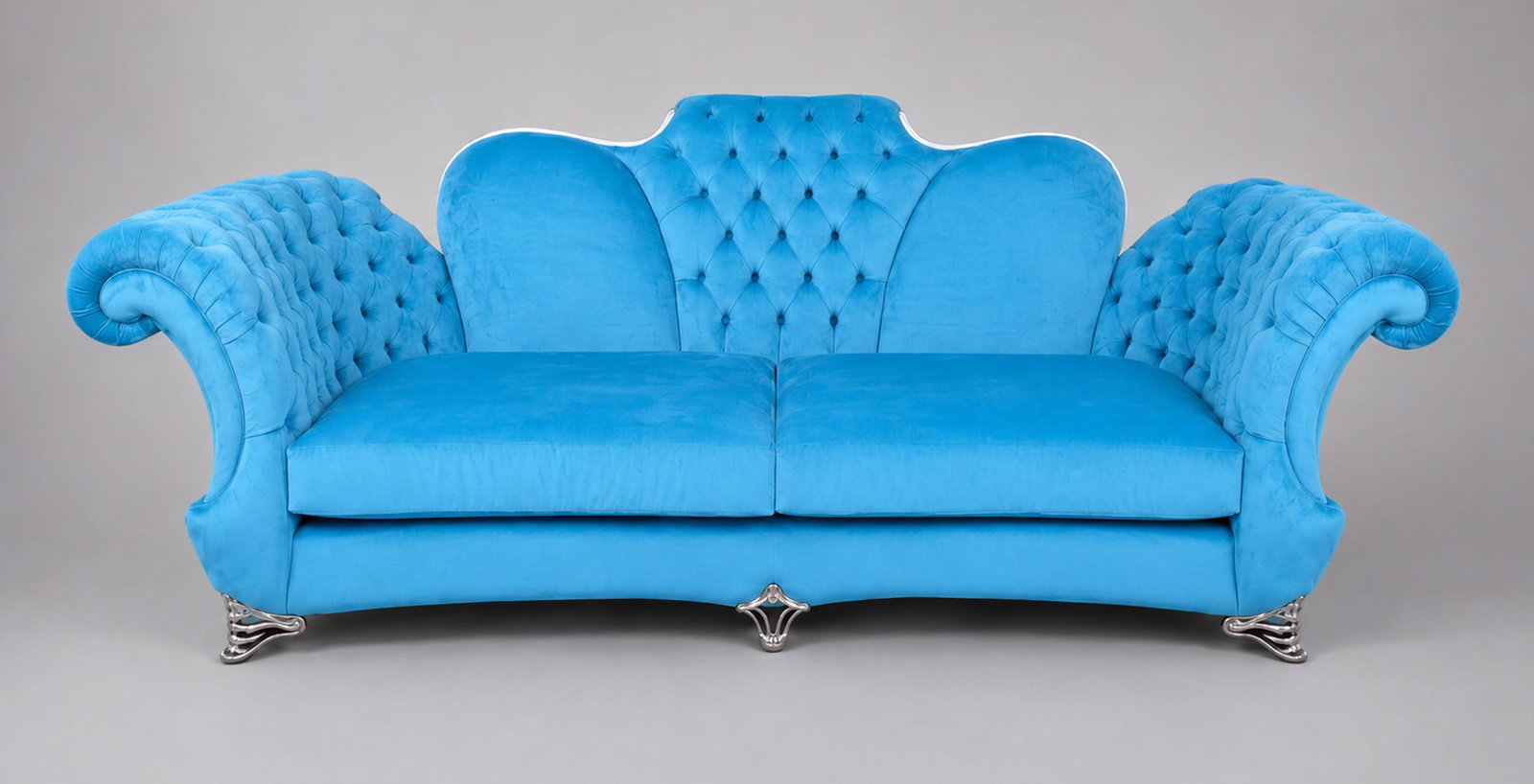 Title: Monumental Pair of Italian Postmodern ‘Butterfly’ Sofas by Mantellassi 1926 Descr - 2
