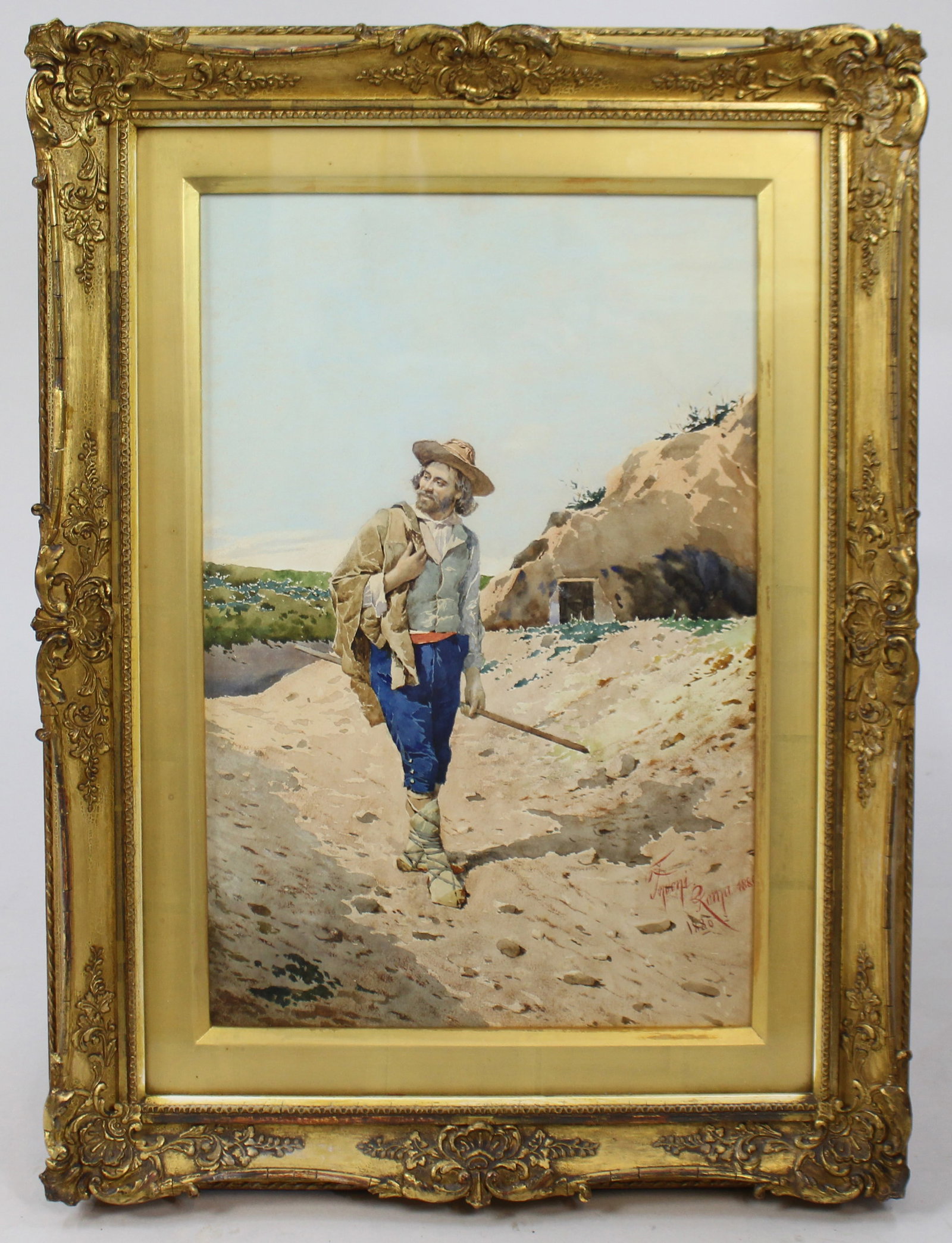 Title: Pair of Grand Tour Italian Watercolours by Filippo Indoni (1842–1908), Rome 1880 Descri - 13