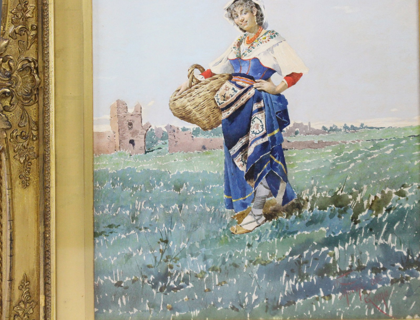 Title: Pair of Grand Tour Italian Watercolours by Filippo Indoni (1842–1908), Rome 1880 Descri - 5