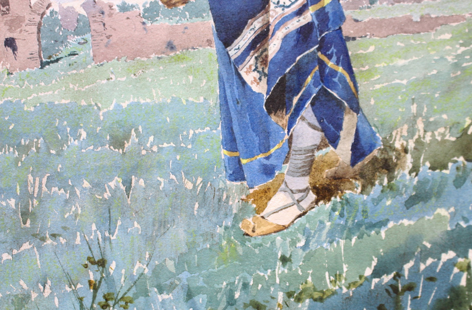 Title: Pair of Grand Tour Italian Watercolours by Filippo Indoni (1842–1908), Rome 1880 Descri - 7