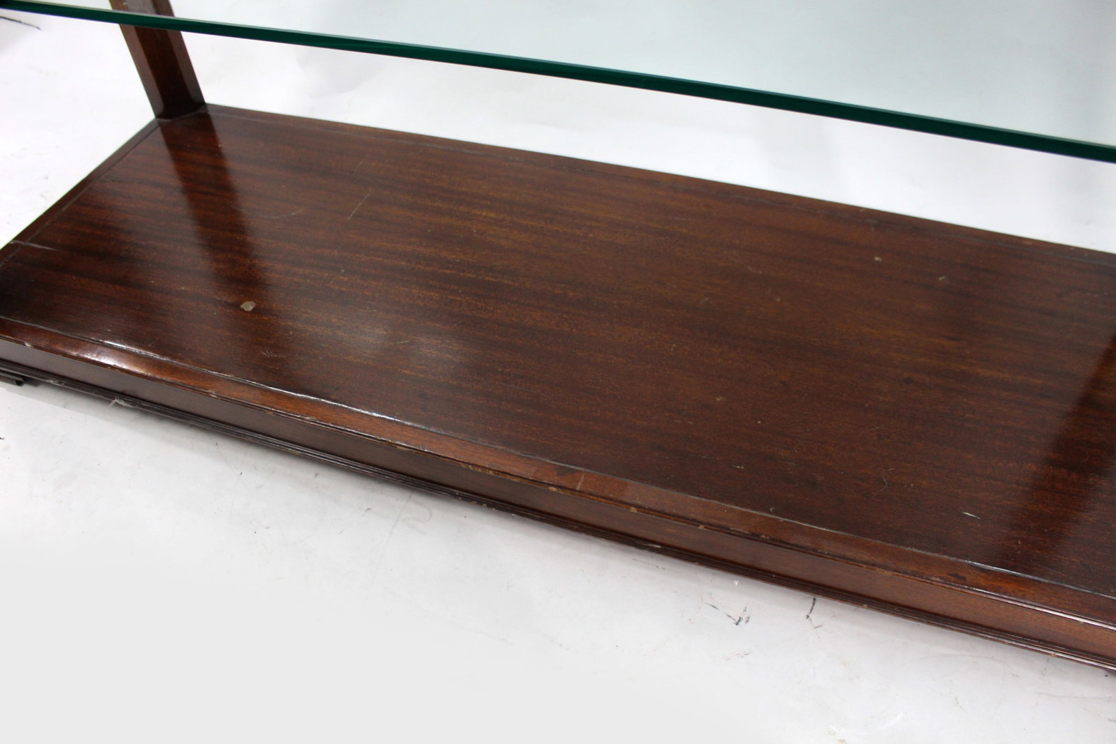 Title: Pair of Large Vintage Chinese Chippendale Style Mahogany Display Shelves Description: Pair of - 8