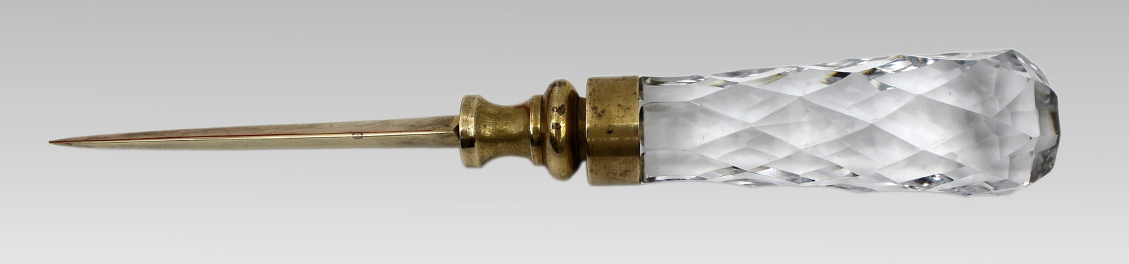 Title: Royal Brierley Crystal and Brass Letter Opener, Boxed, England Description: Royal Brierley - 11