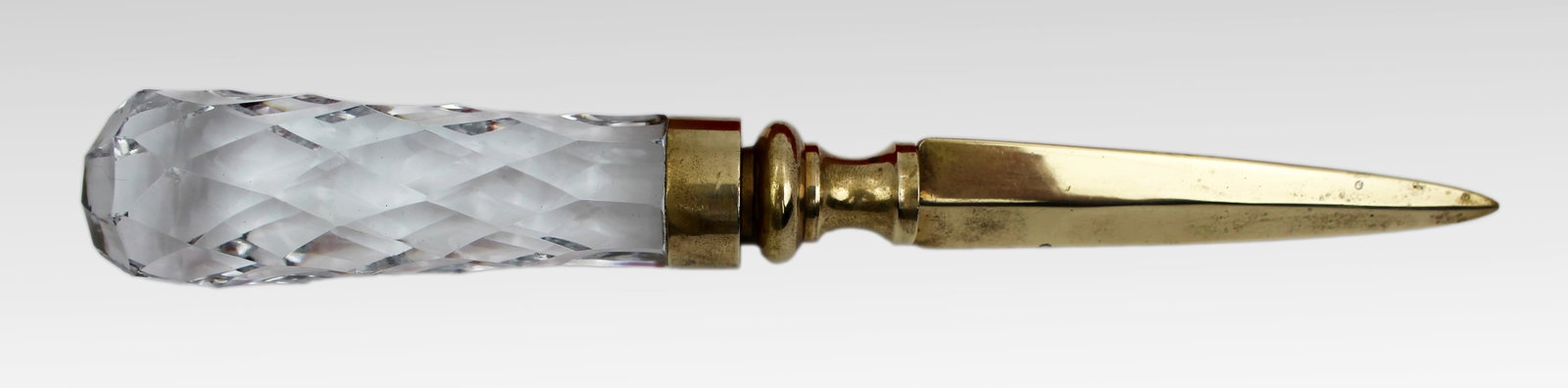 Title: Royal Brierley Crystal and Brass Letter Opener, Boxed, England Description: Royal Brierley - 2
