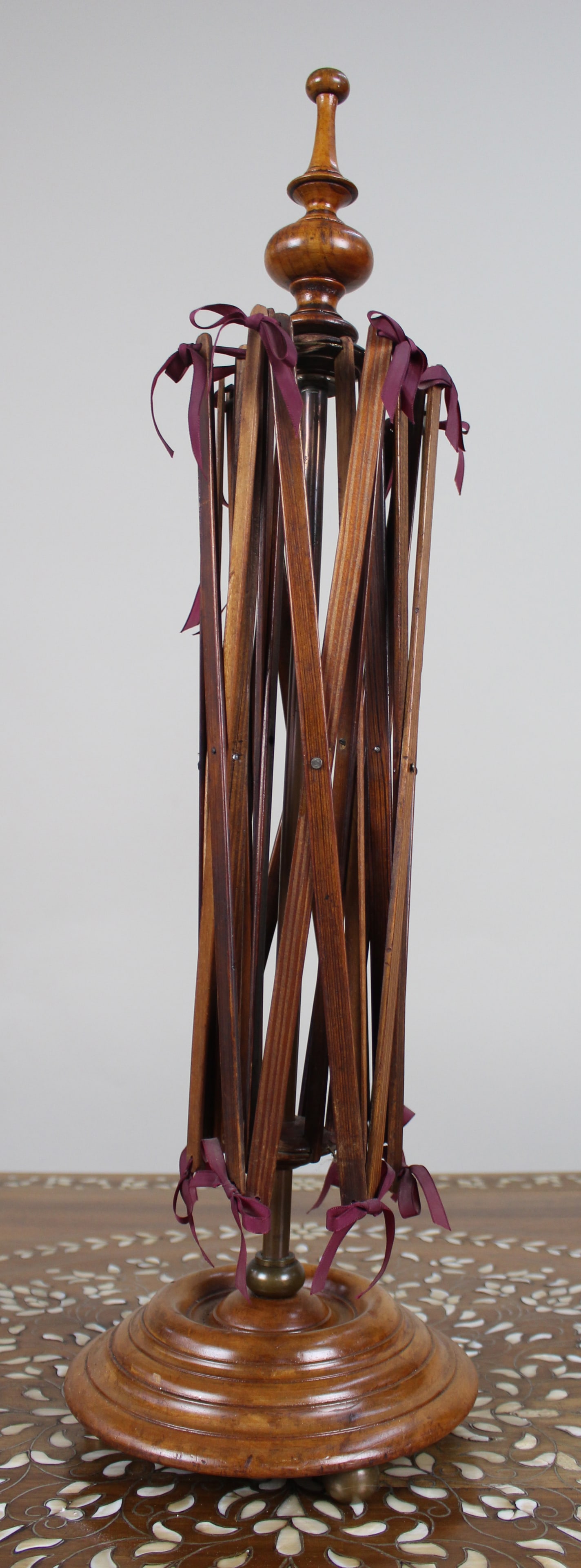 Title: Victorian Wooden Yarn Swift / Wool Winder on Stand, c.1850 Description: Victorian Wooden Yarn (1 of 6)