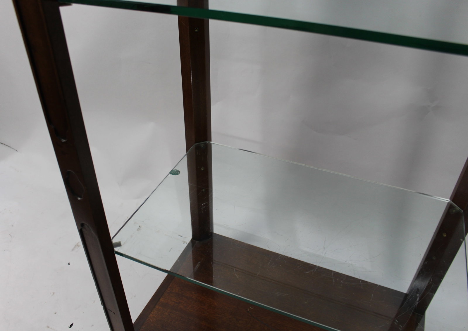 Title: Vintage Mahogany Shelves Description: Dimensions (smaller cabinet): 72.5 cm W x 50 cm D x - 6