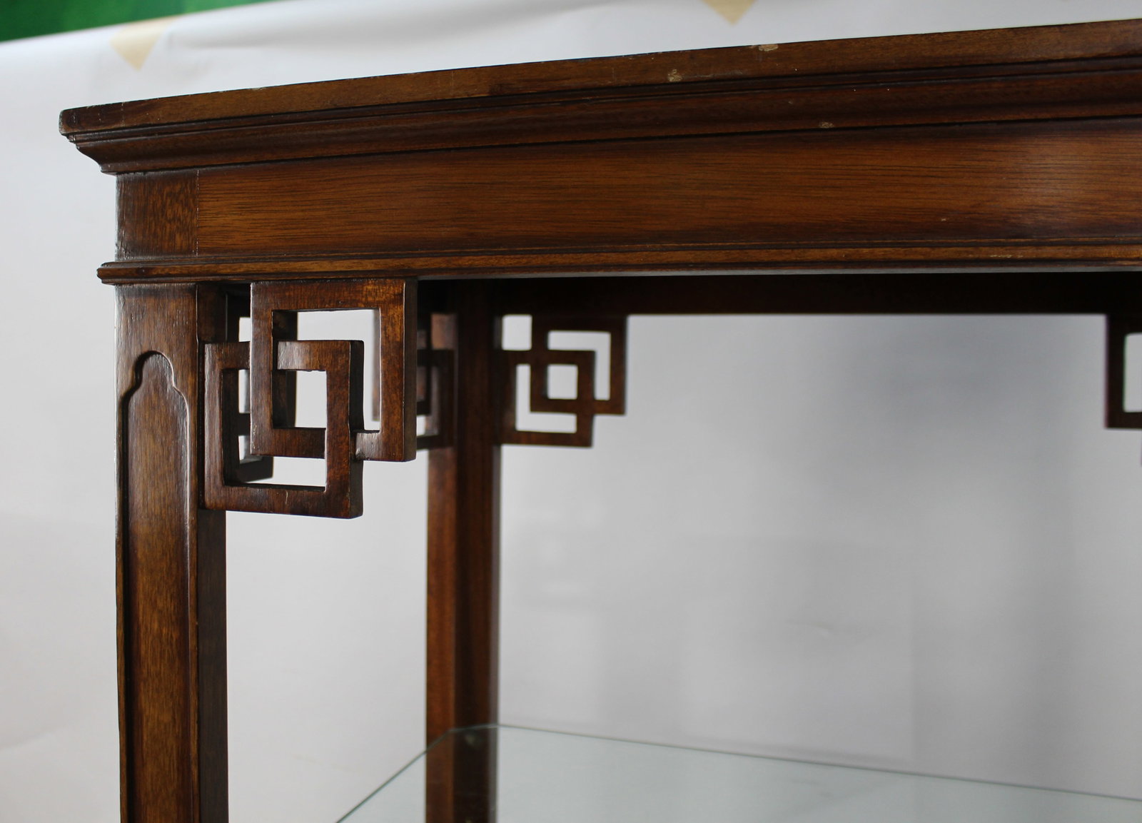 Title: Vintage Mahogany Shelves Description: Dimensions (smaller cabinet): 72.5 cm W x 50 cm D x - 7