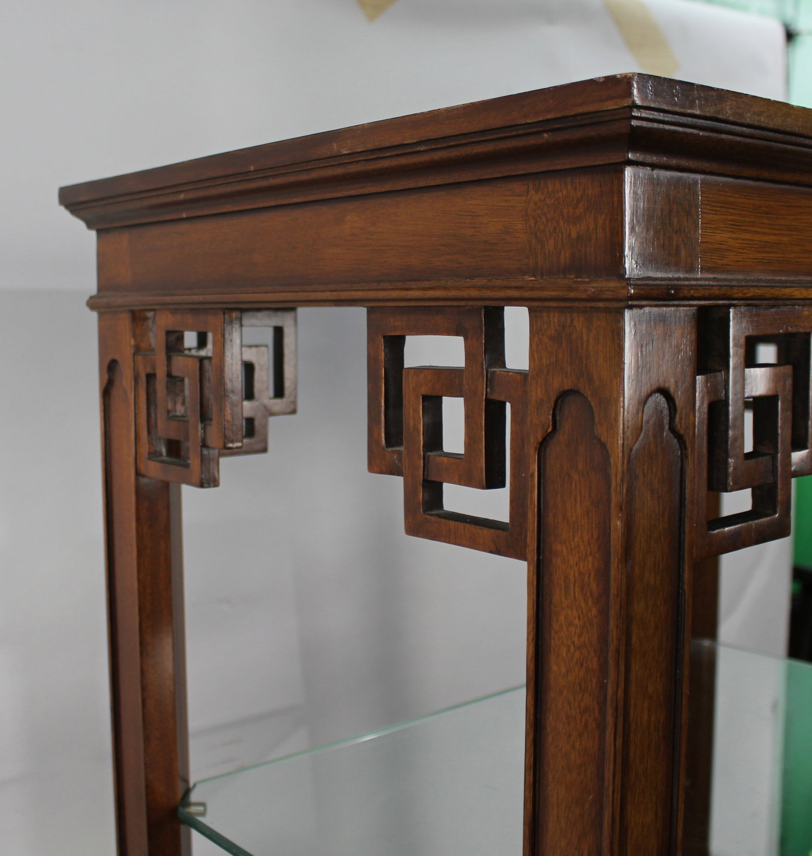 Title: Vintage Mahogany Shelves Description: Dimensions (smaller cabinet): 72.5 cm W x 50 cm D x - 8