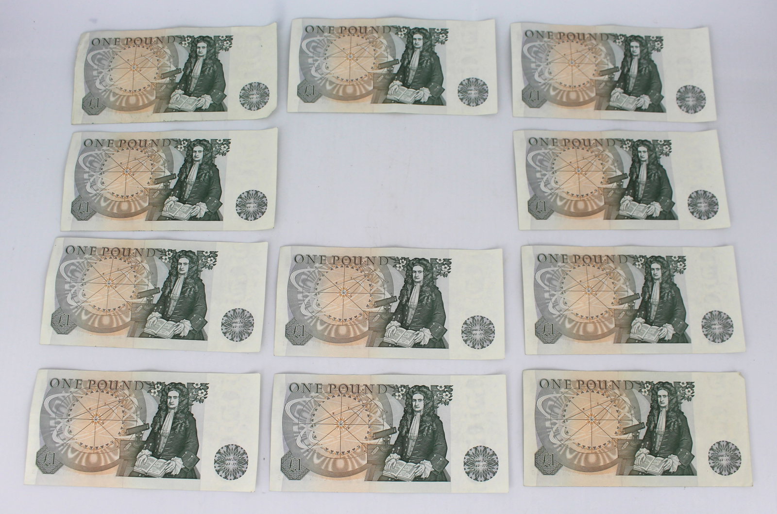 Title: £1 Bank Notes - C Series Consecutive Run (11 Notes) Description: £1 Bank Notes - C  - 3