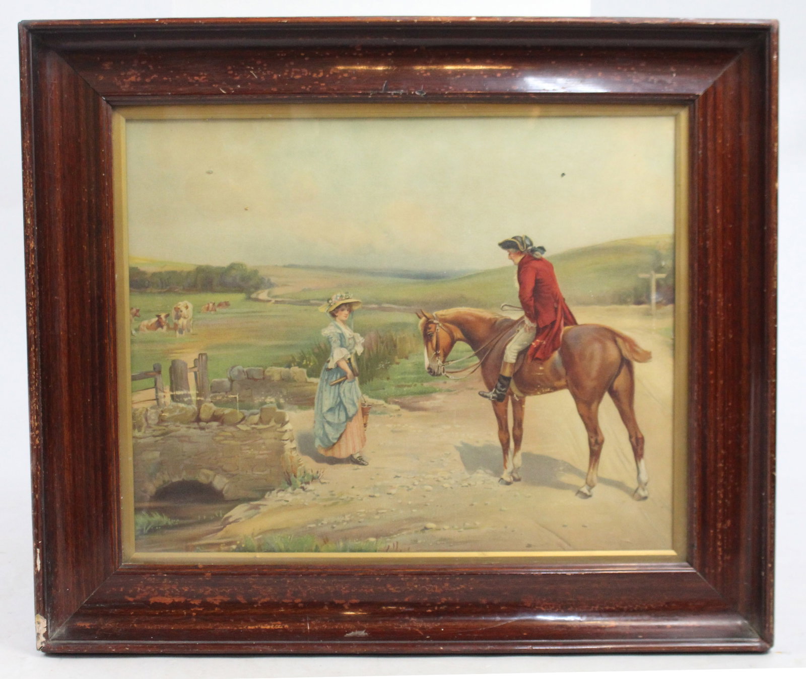 Title: Early 20th Century Georgian Revival Print – Framed and Glazed Description: Early 20th C (1 of 2)